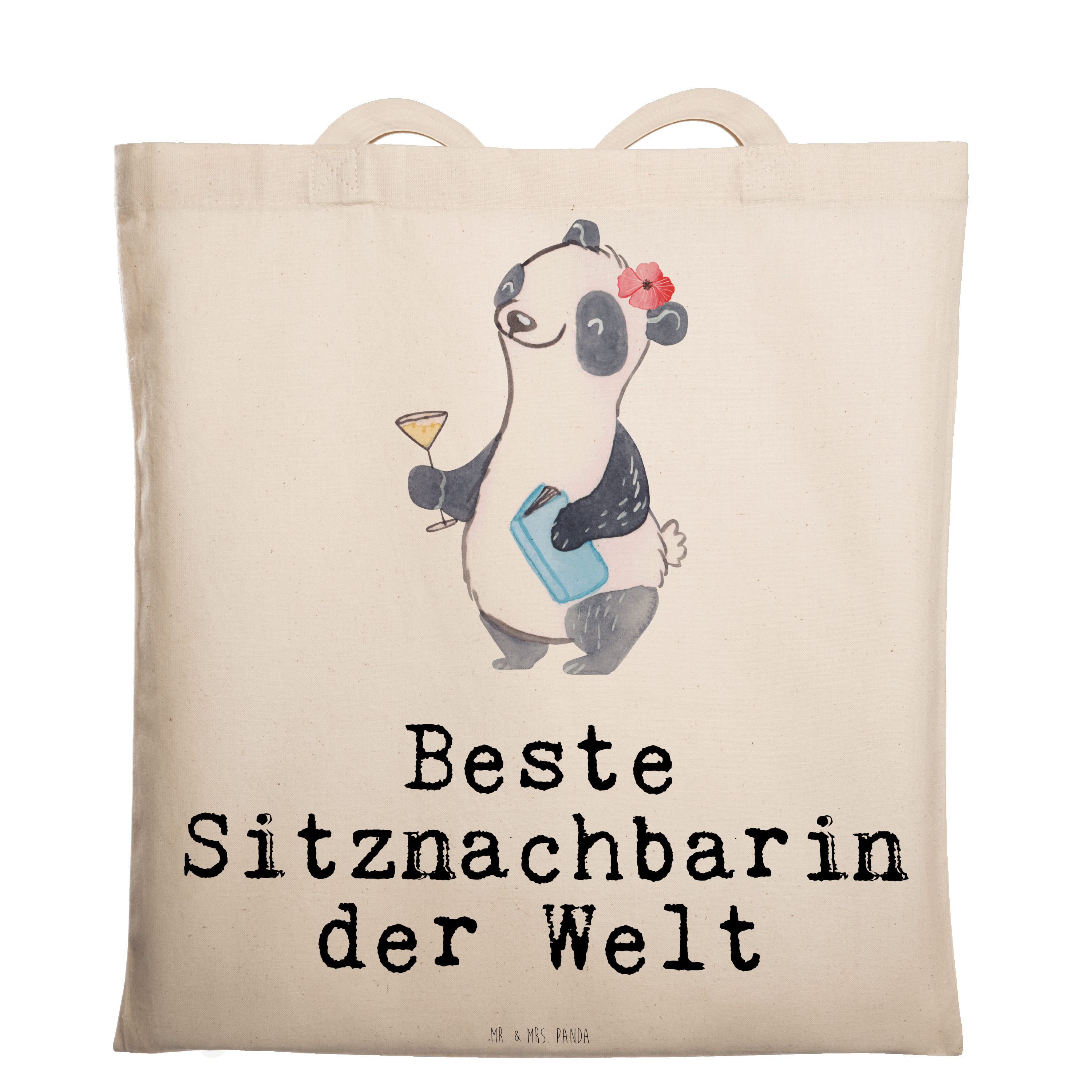 Tragetasche Panda Beste Sitznachbarin der Welt