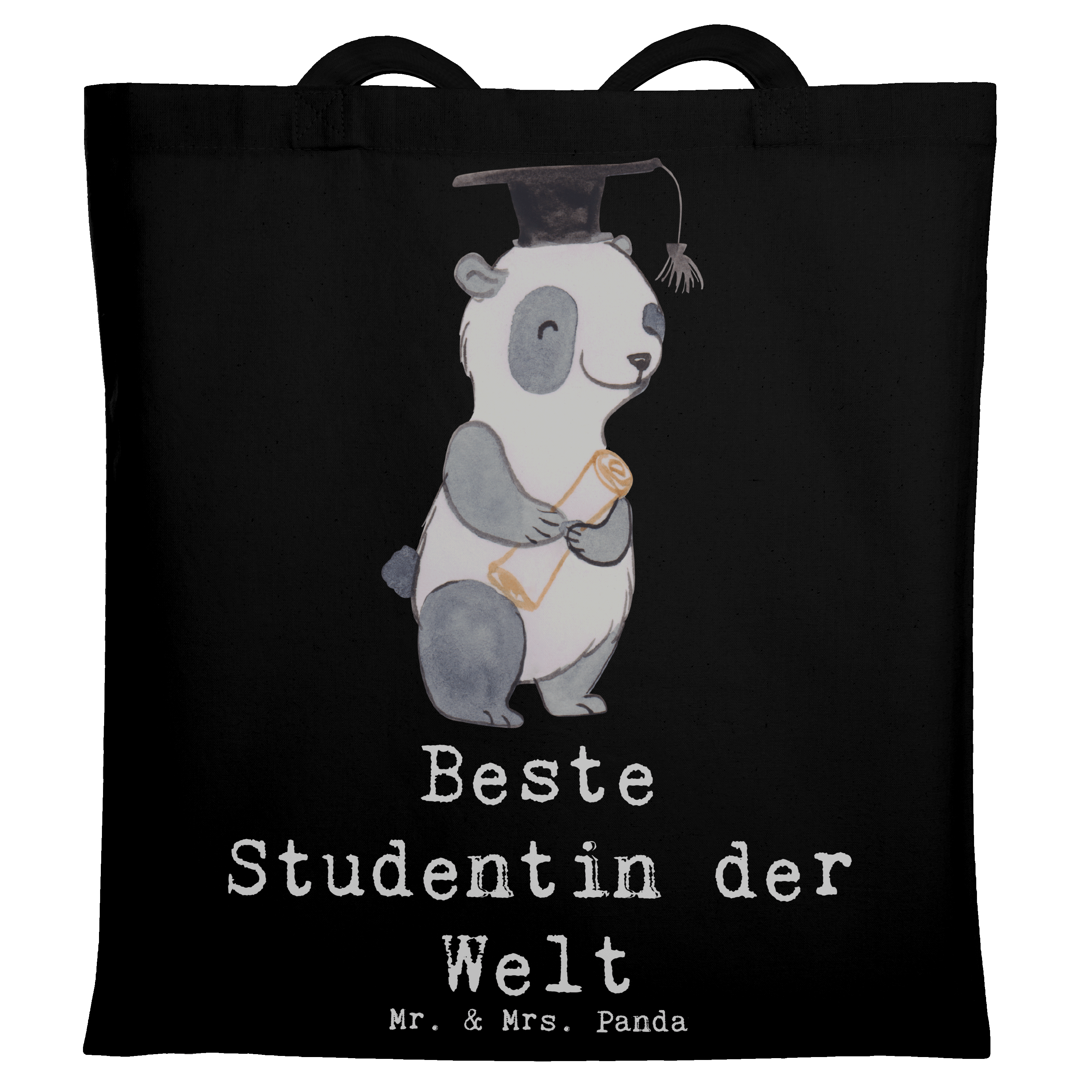 Tragetasche Panda Beste Studentin der Welt