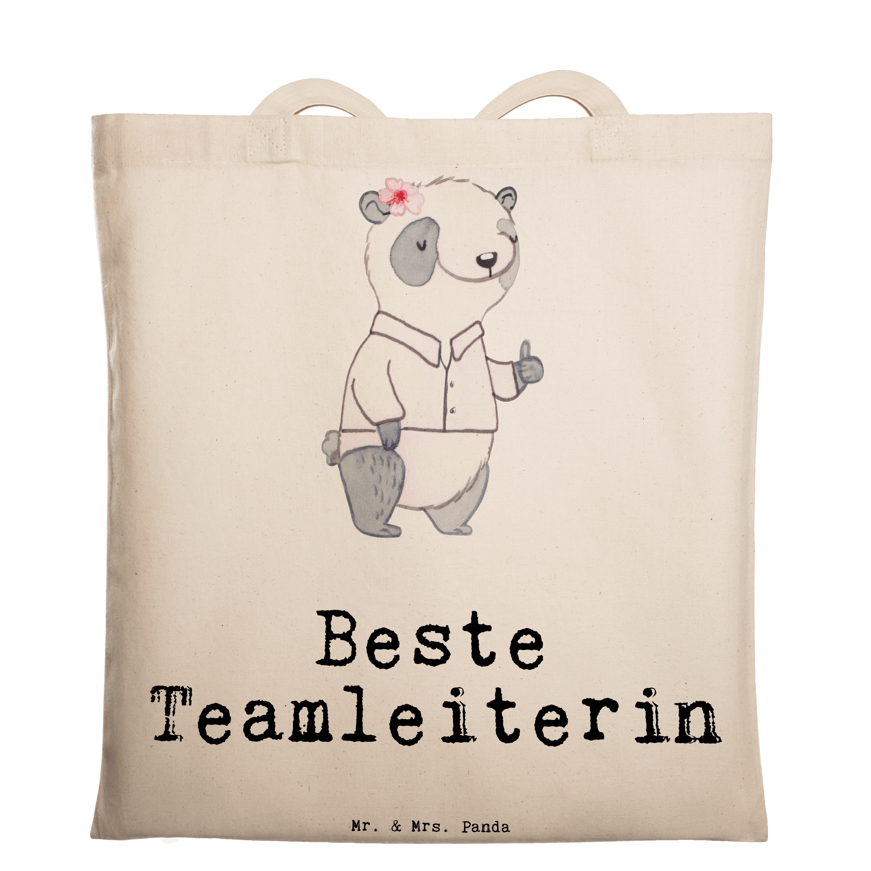 Tragetasche Panda Beste Teamleiterin