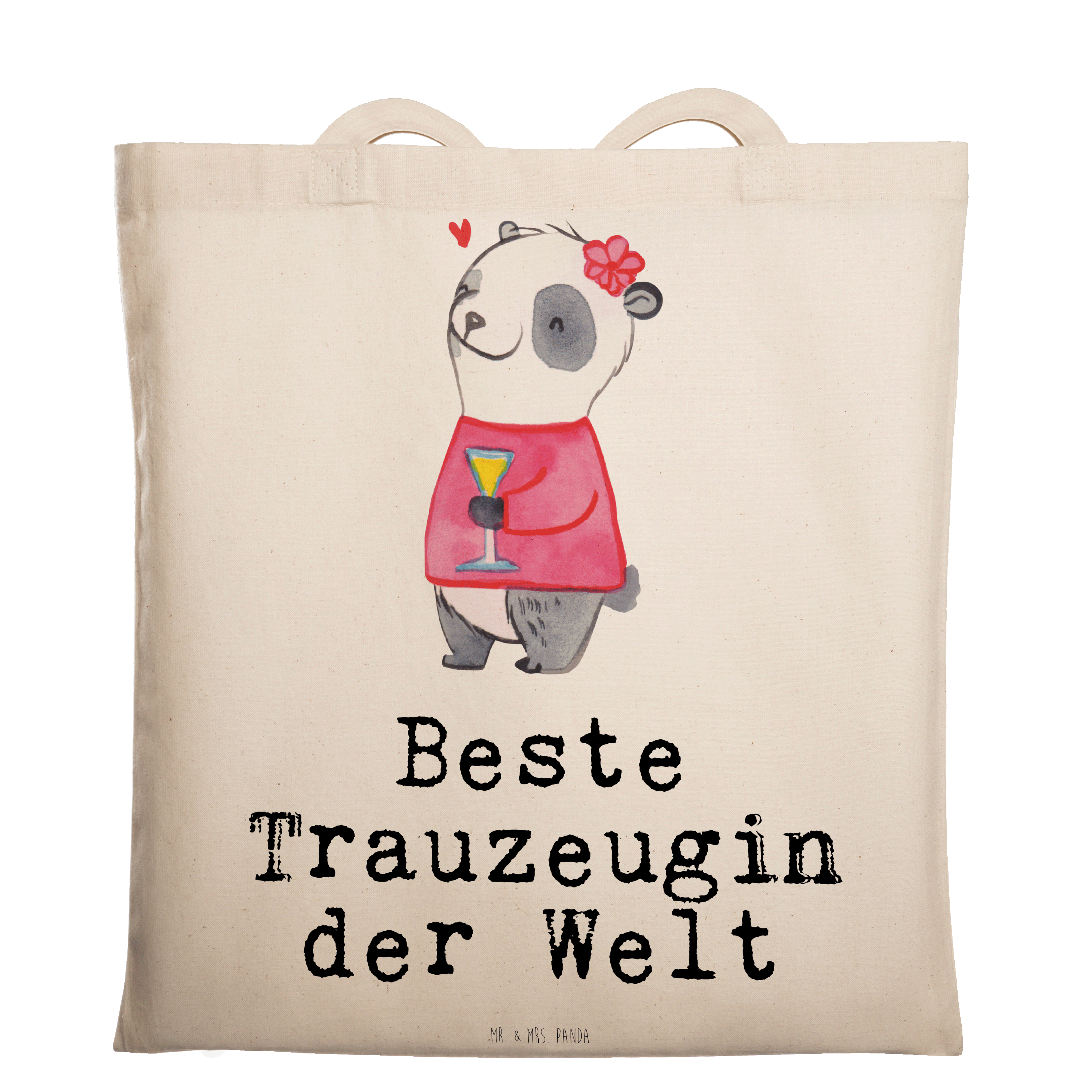 Tragetasche Panda Beste Trauzeugin der Welt