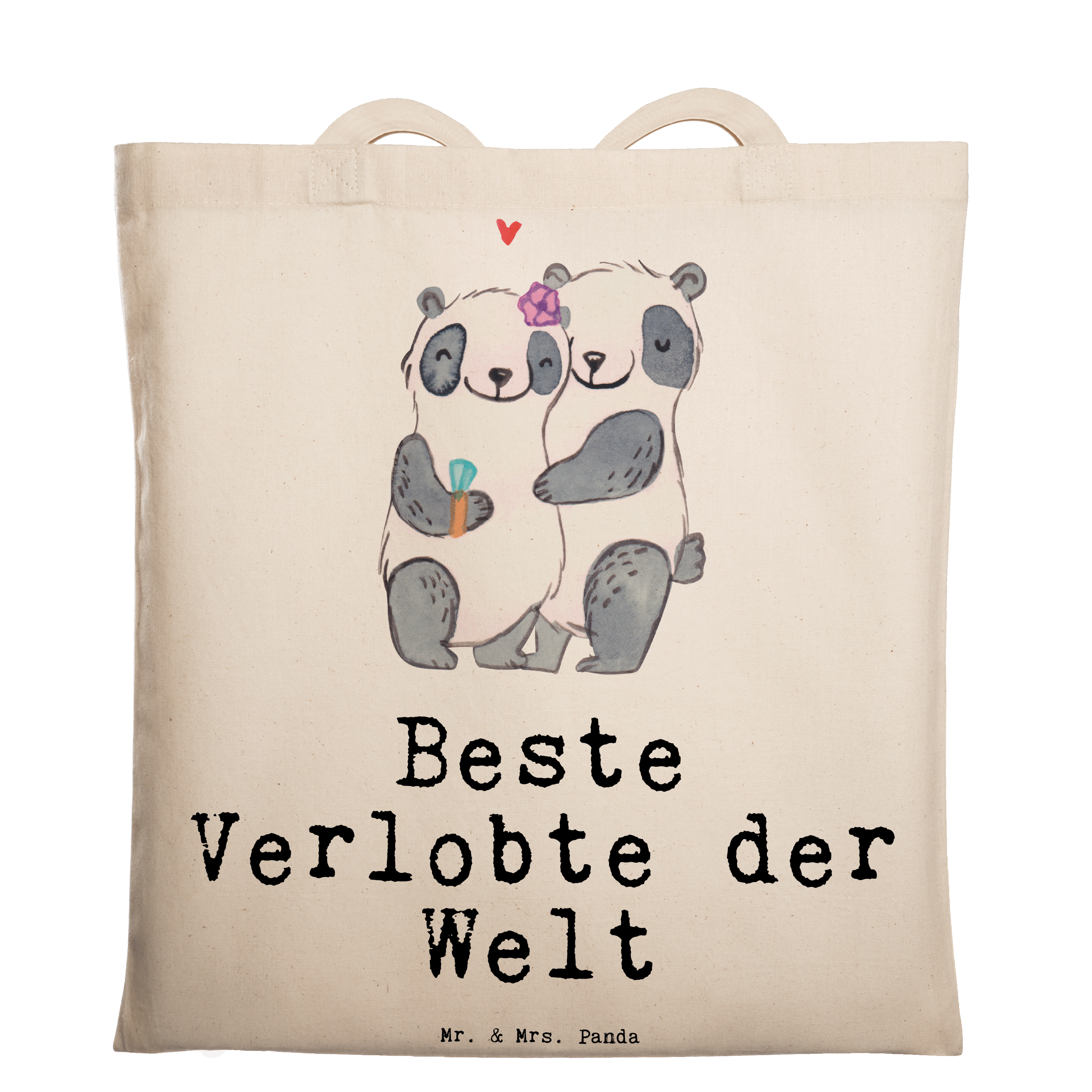 Tragetasche Panda Beste Verlobte der Welt