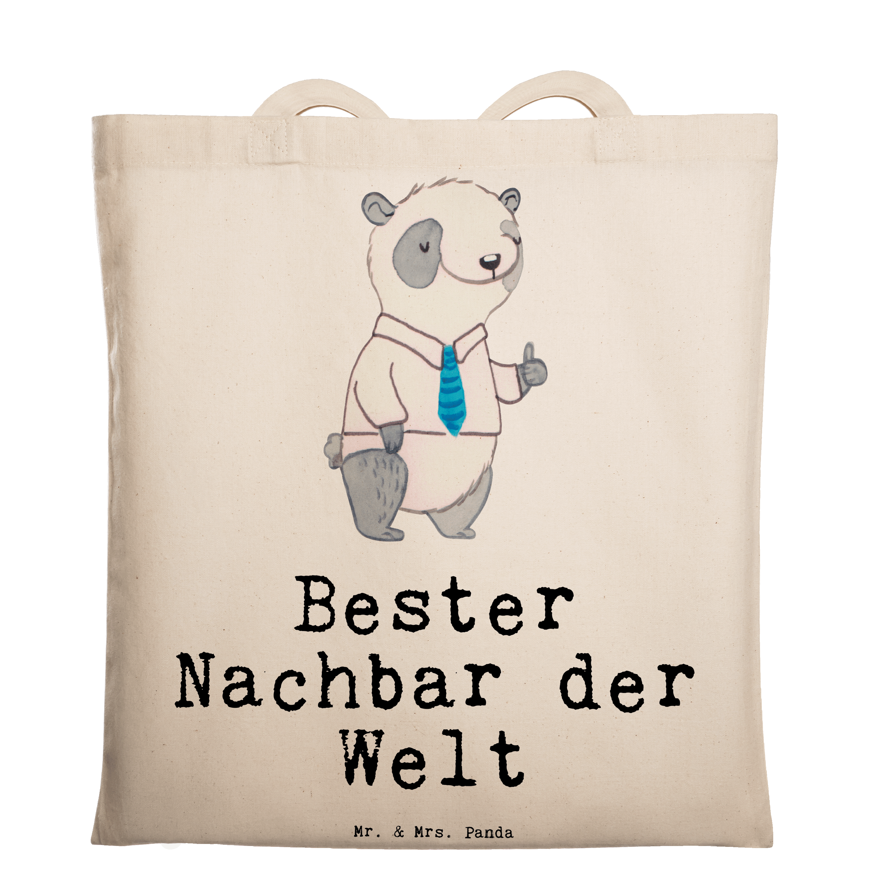 Tragetasche Panda Bester Nachbar der Welt