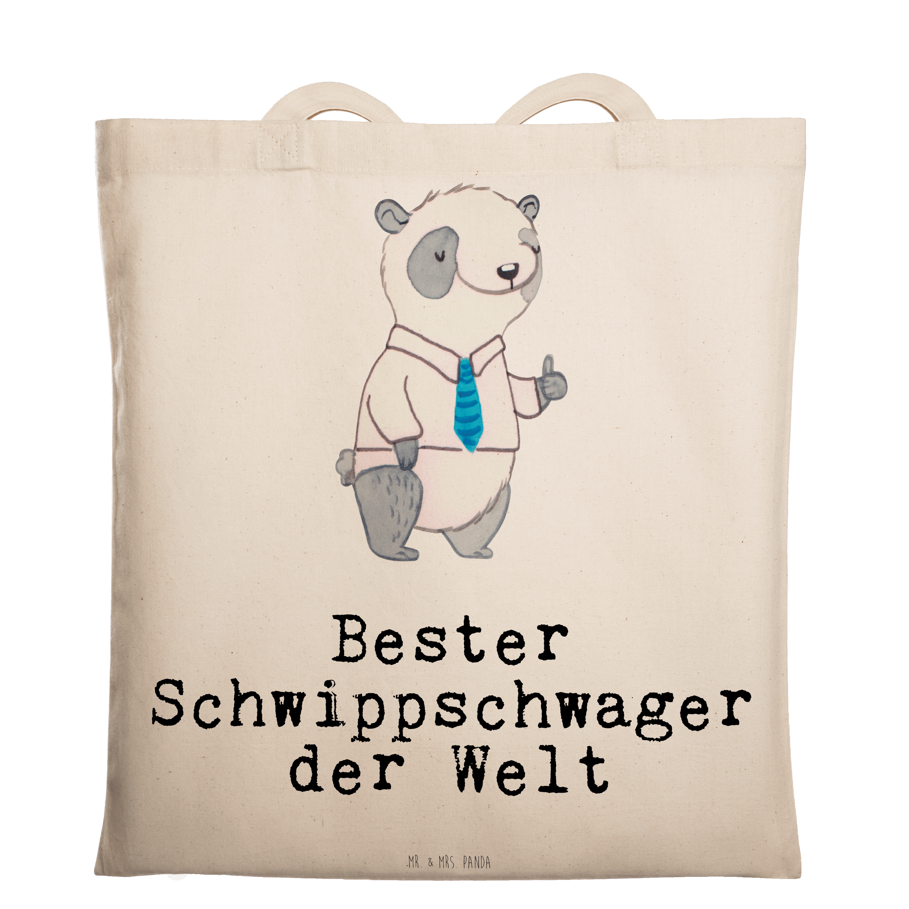 Tragetasche Panda Bester Schwippschwager der Welt