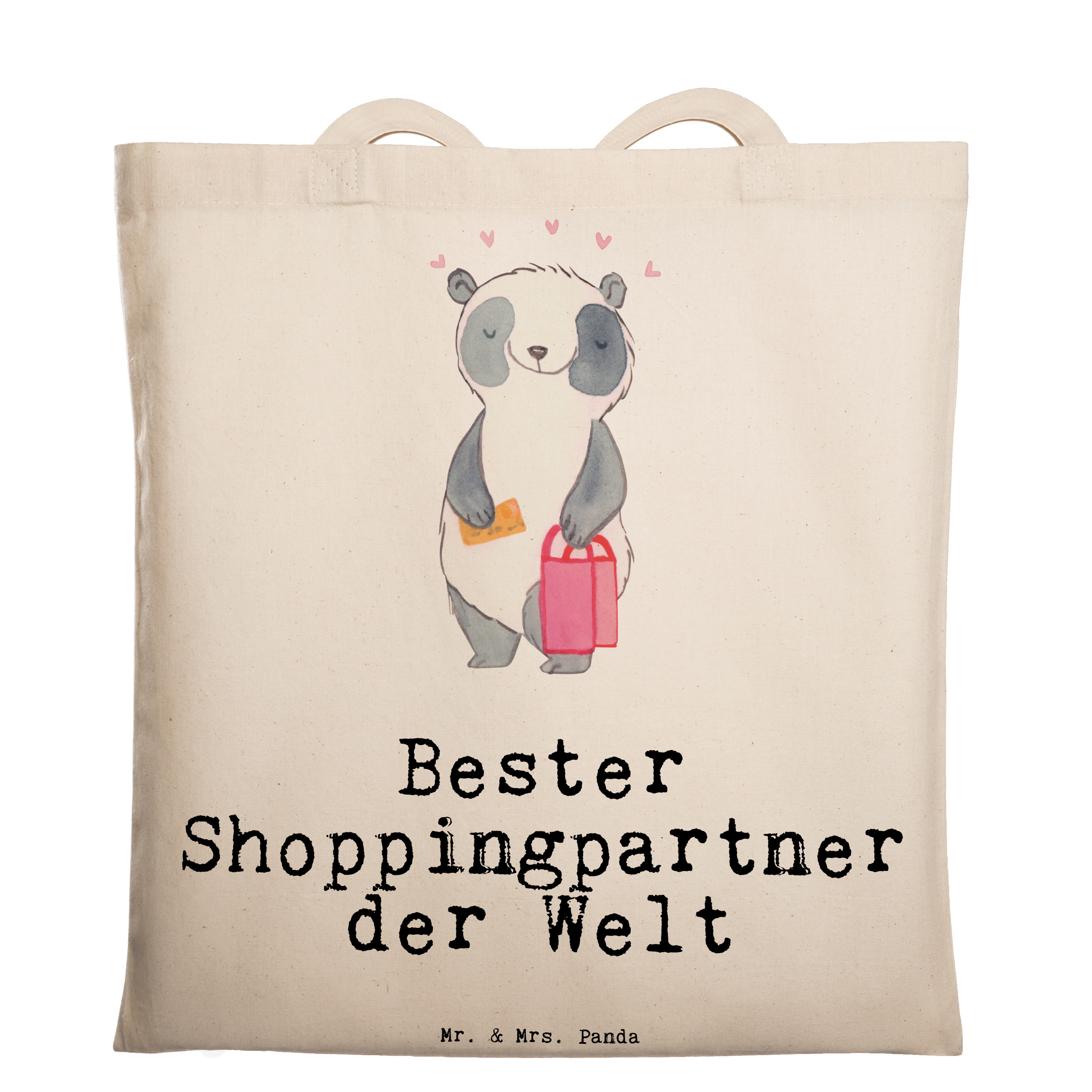 Tragetasche Panda Bester Shoppingpartner der Welt