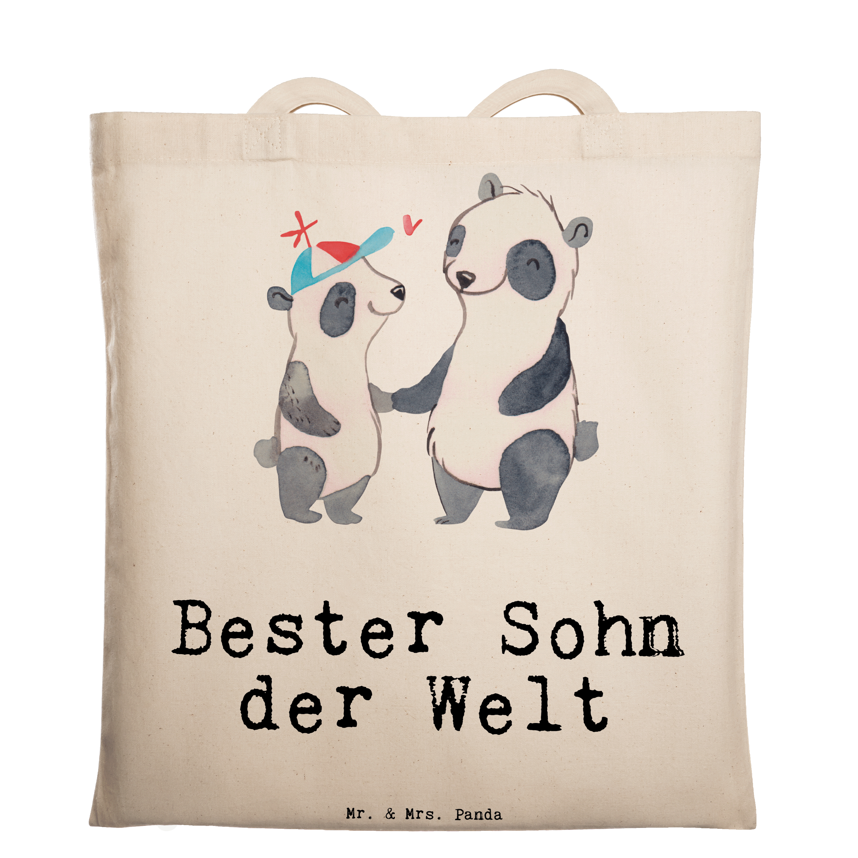 Tragetasche Panda Bester Sohn der Welt