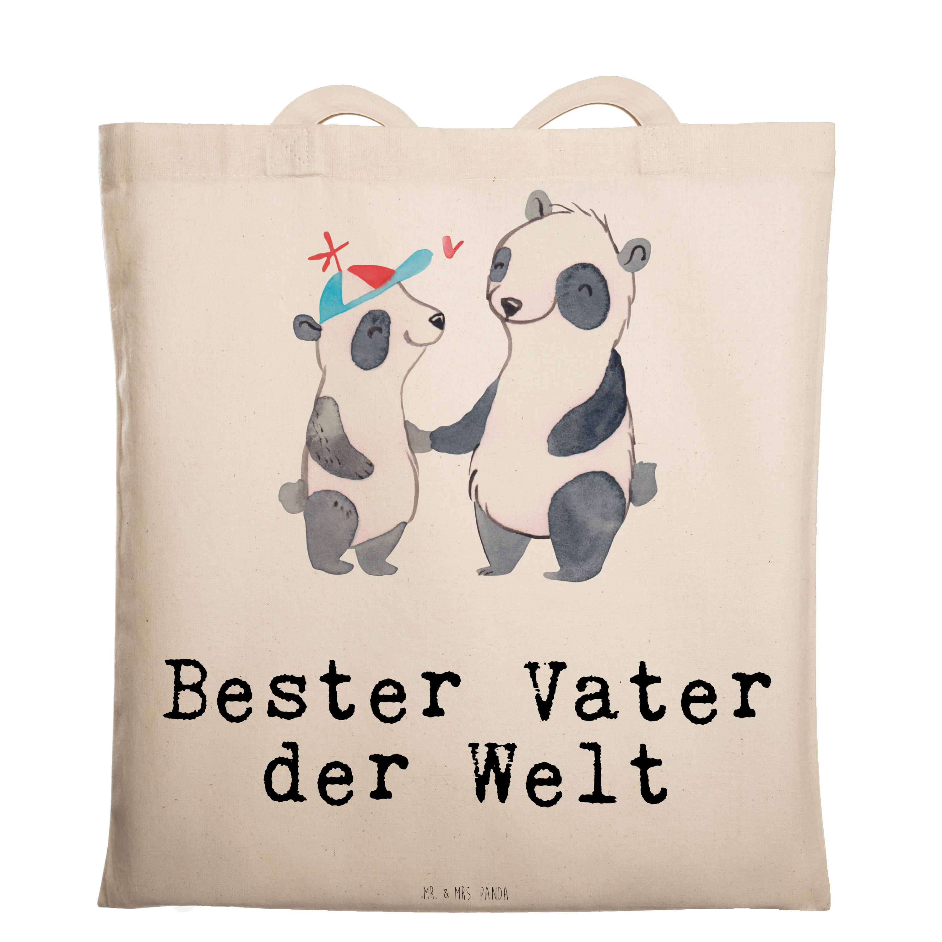 Tragetasche Panda Bester Vater der Welt