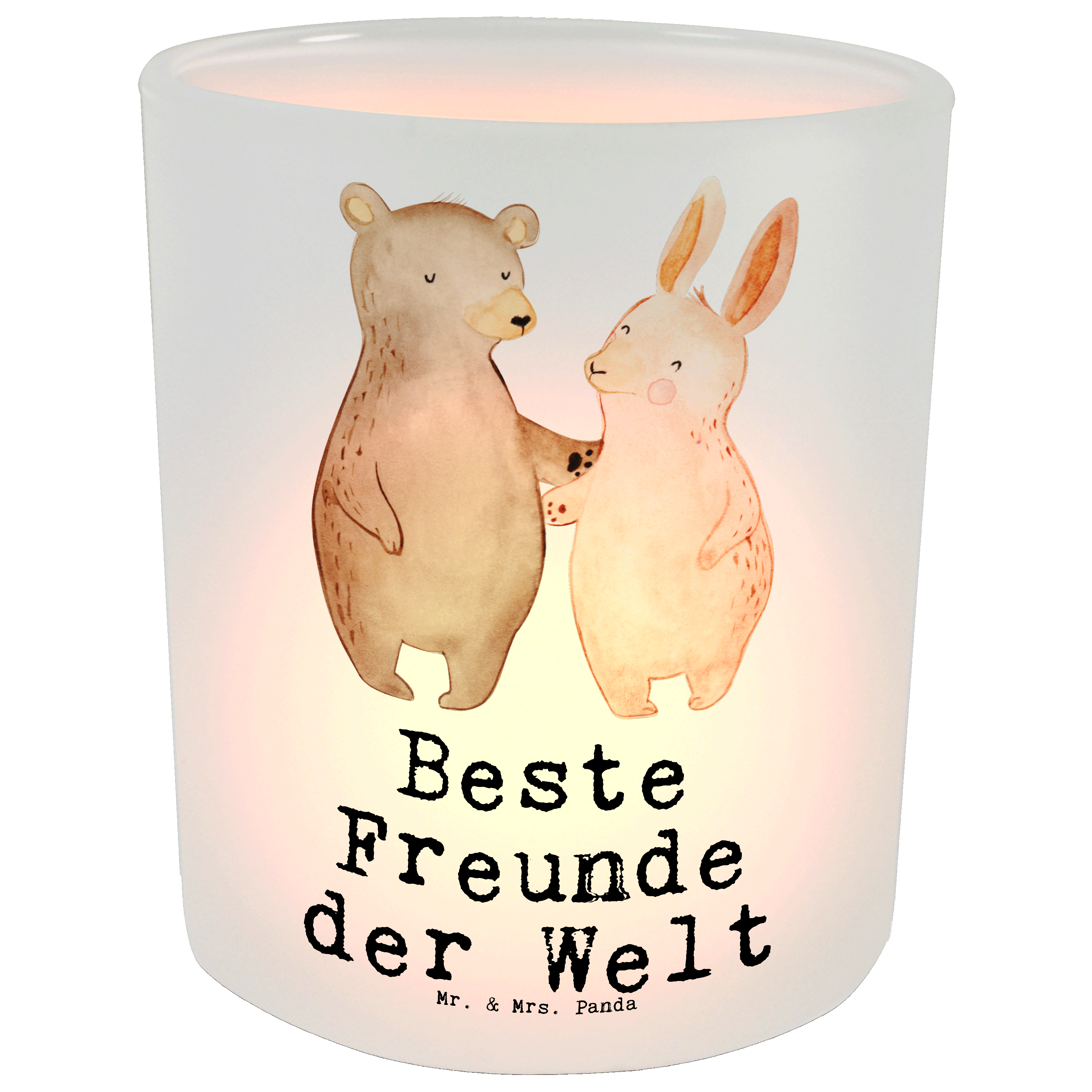 Windlicht Hase Beste Freunde der Welt