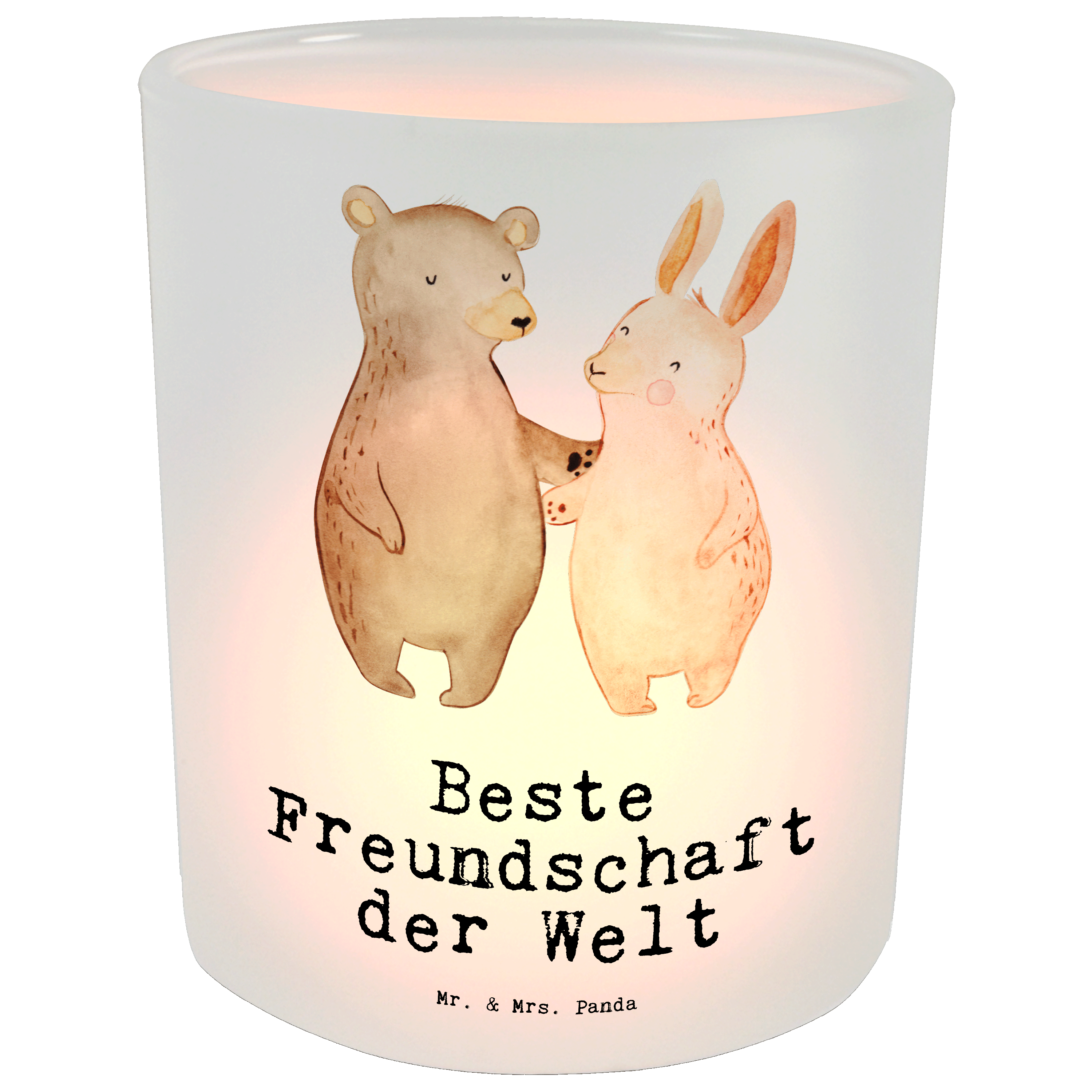 Windlicht Hase Beste Freundschaft der Welt