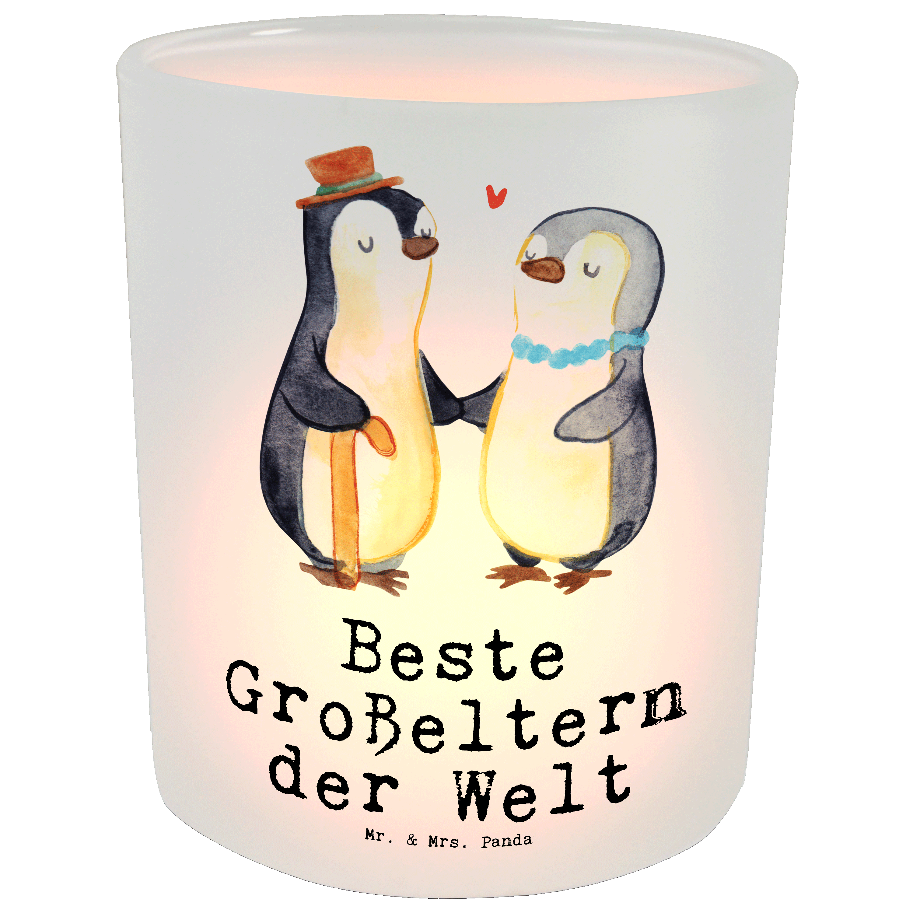 Windlicht Pinguin Beste Großeltern der Welt