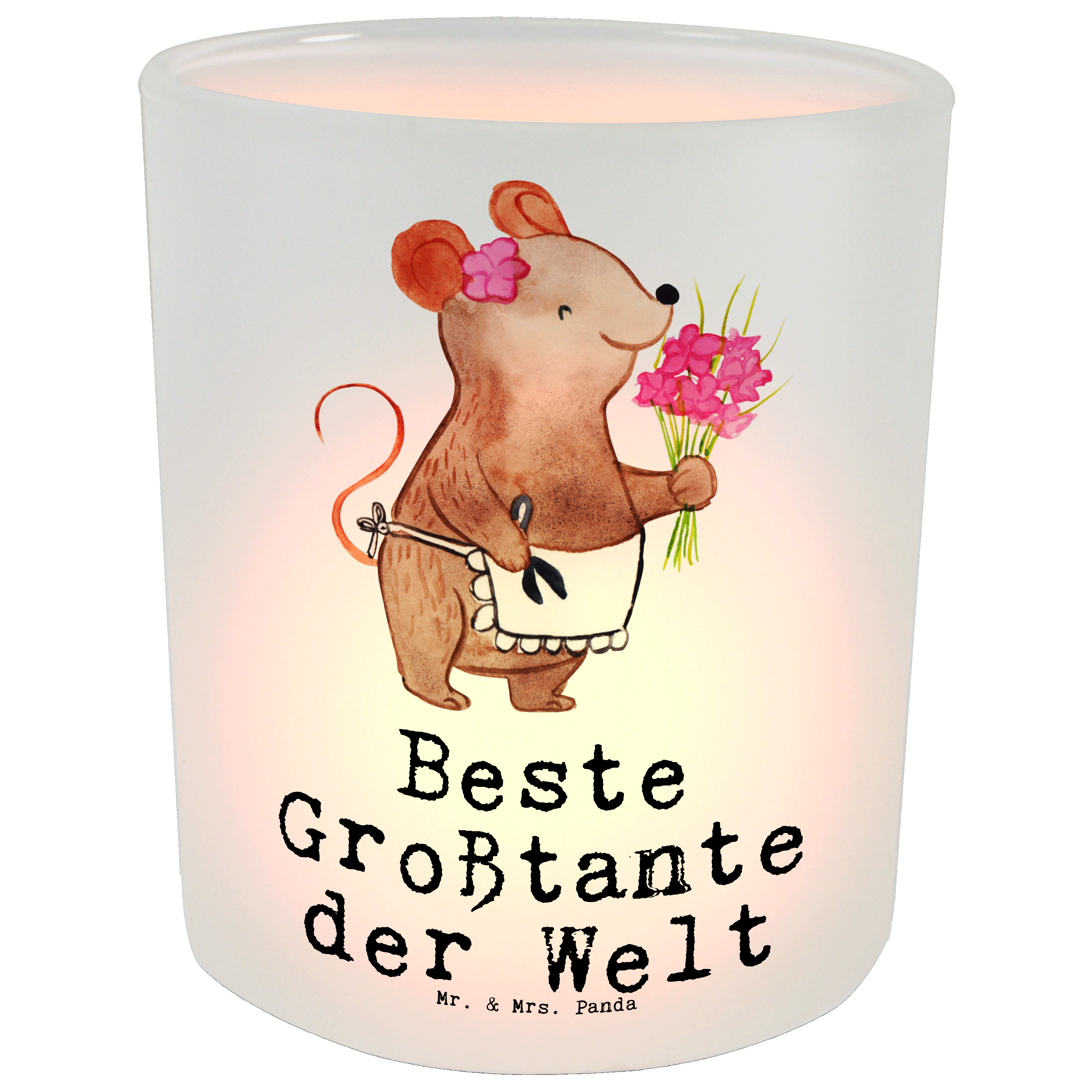 Windlicht Maus Beste Großtante der Welt