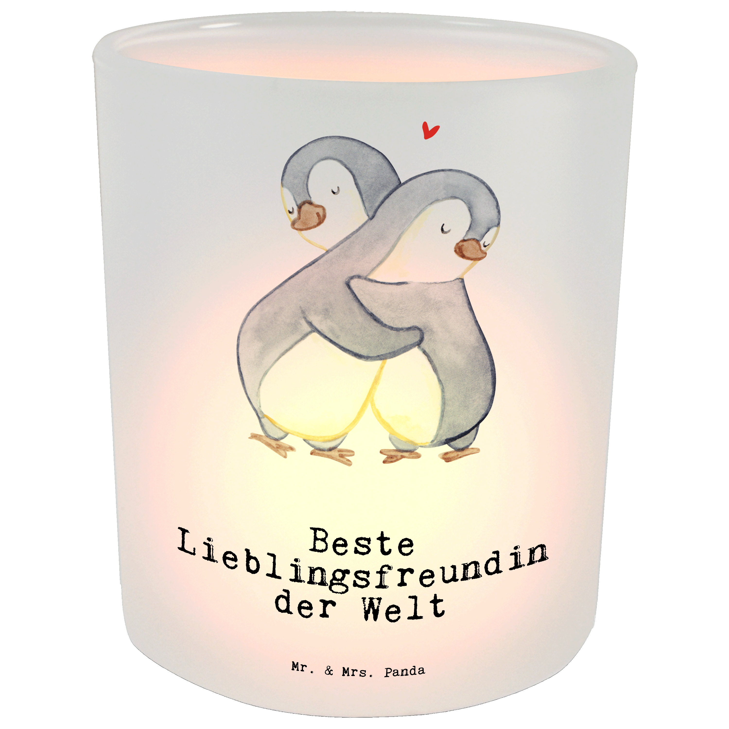 Windlicht Pinguin Beste Lieblingsfreundin der Welt