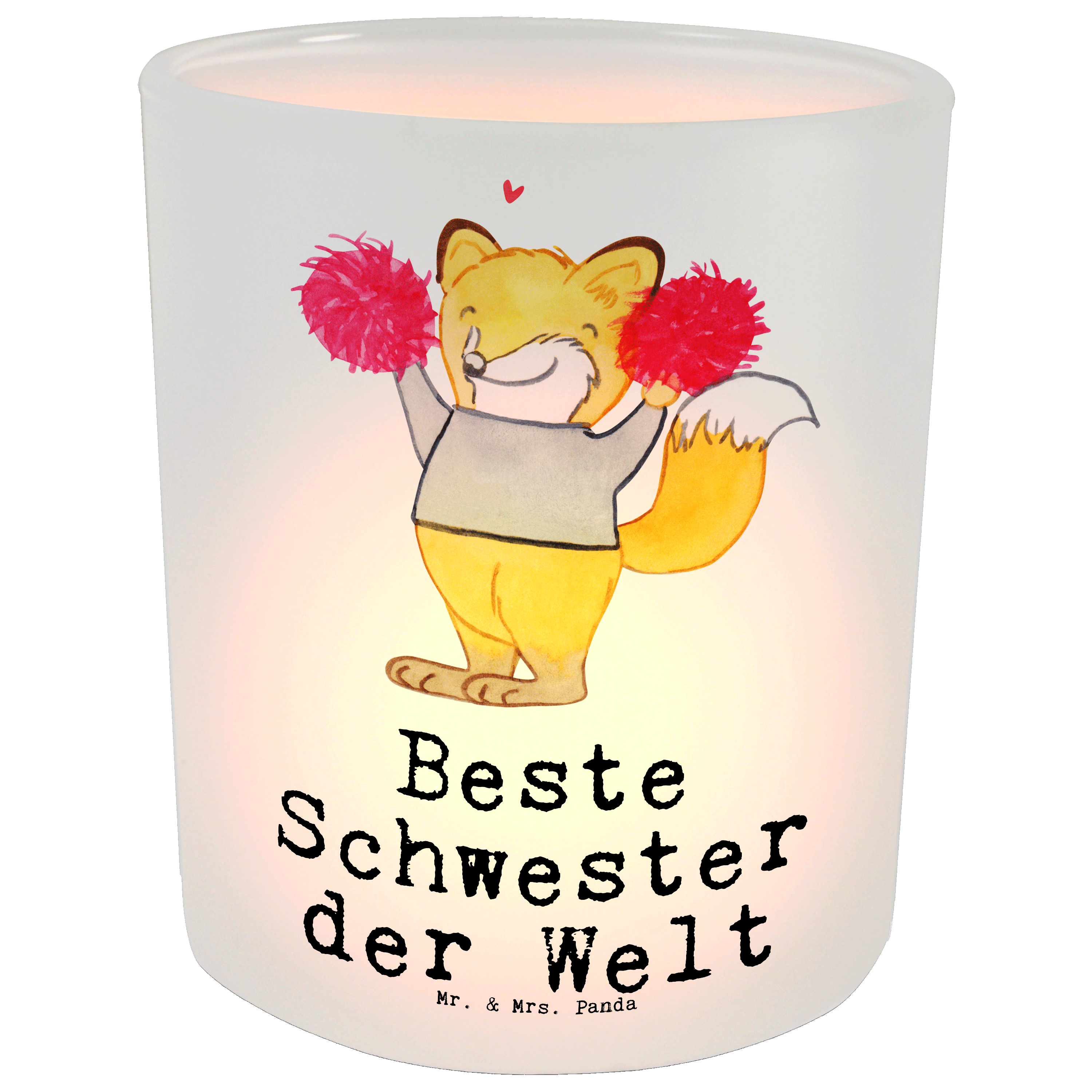 Windlicht Fuchs Beste Schwester der Welt