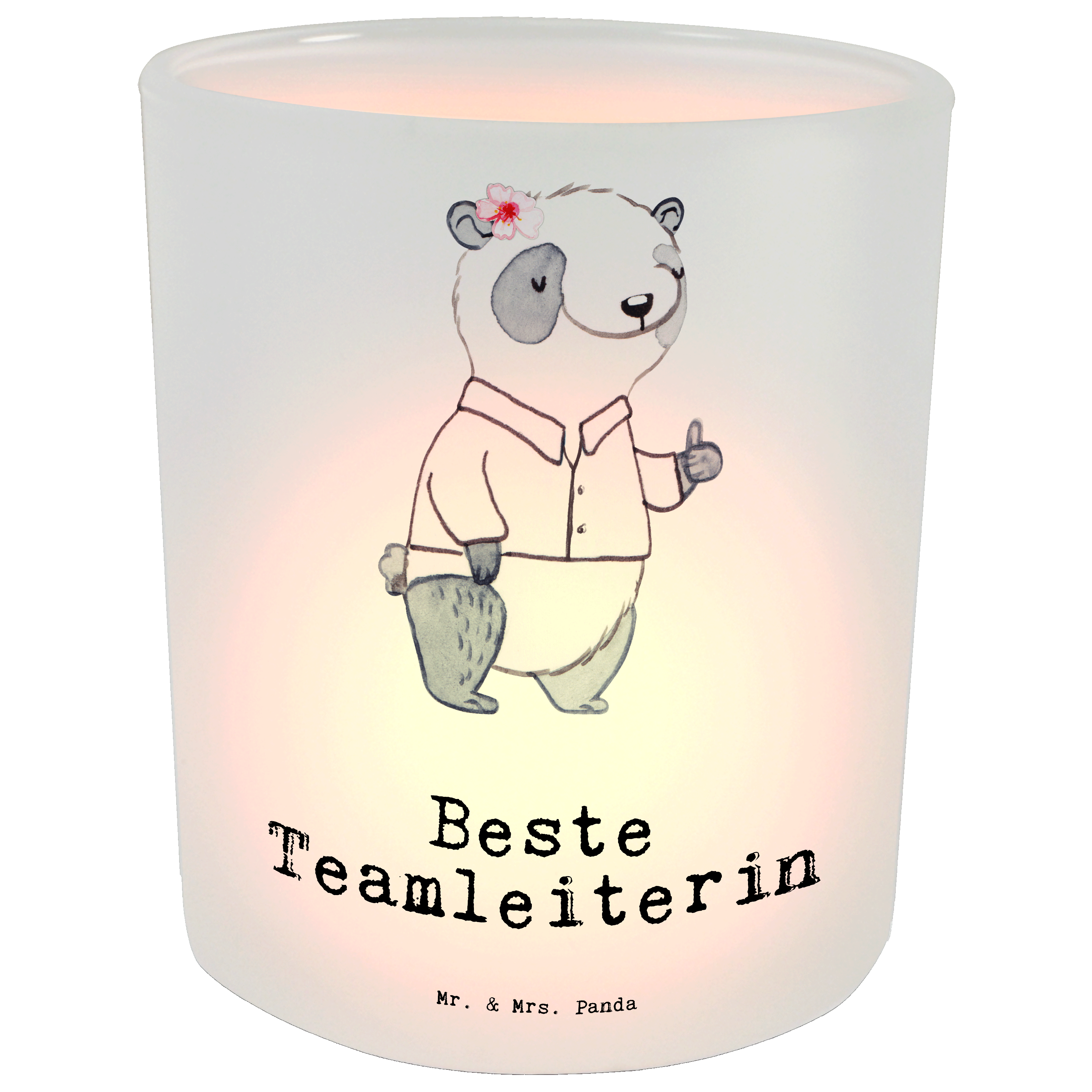 Windlicht Panda Beste Teamleiterin