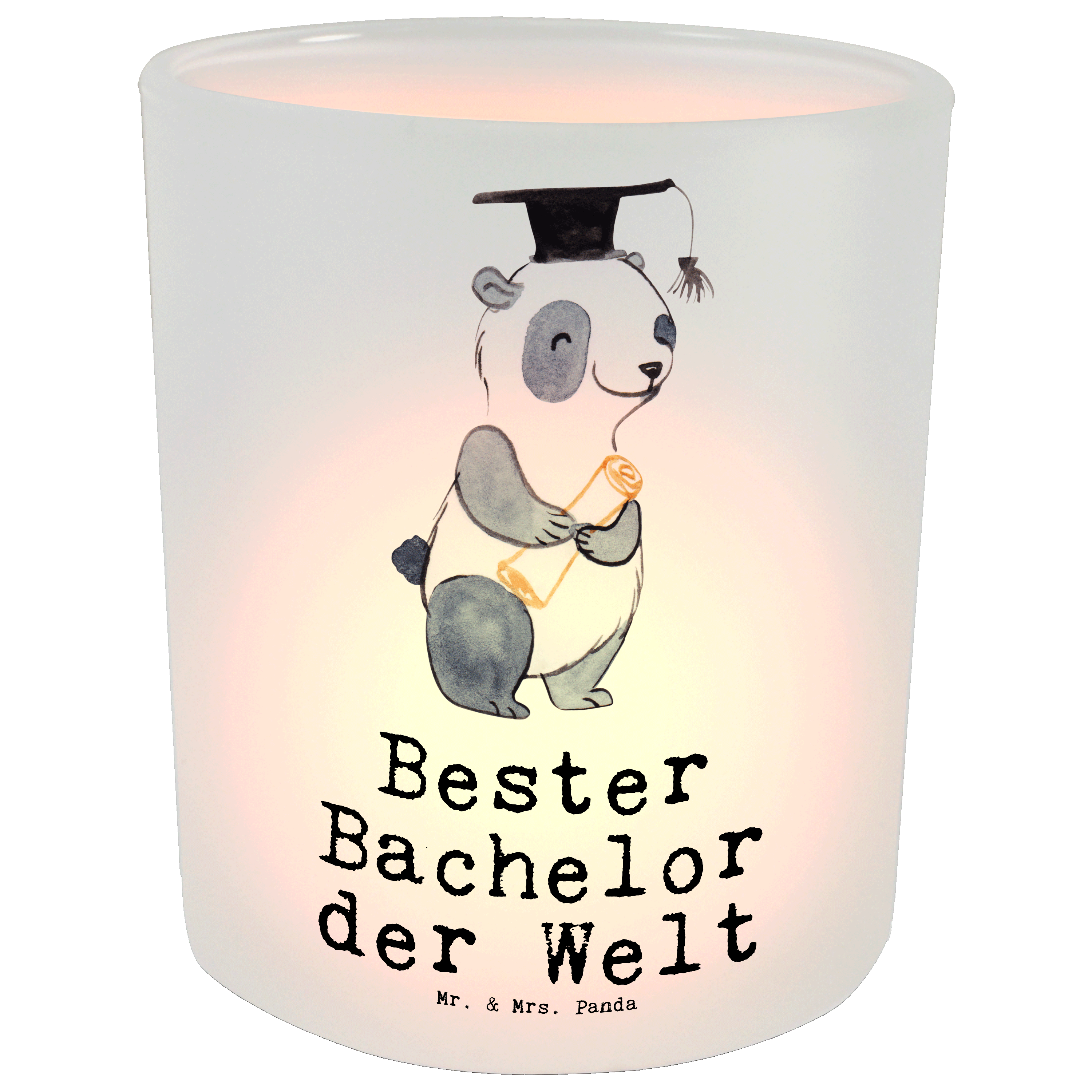 Windlicht Panda Bester Bachelor der Welt