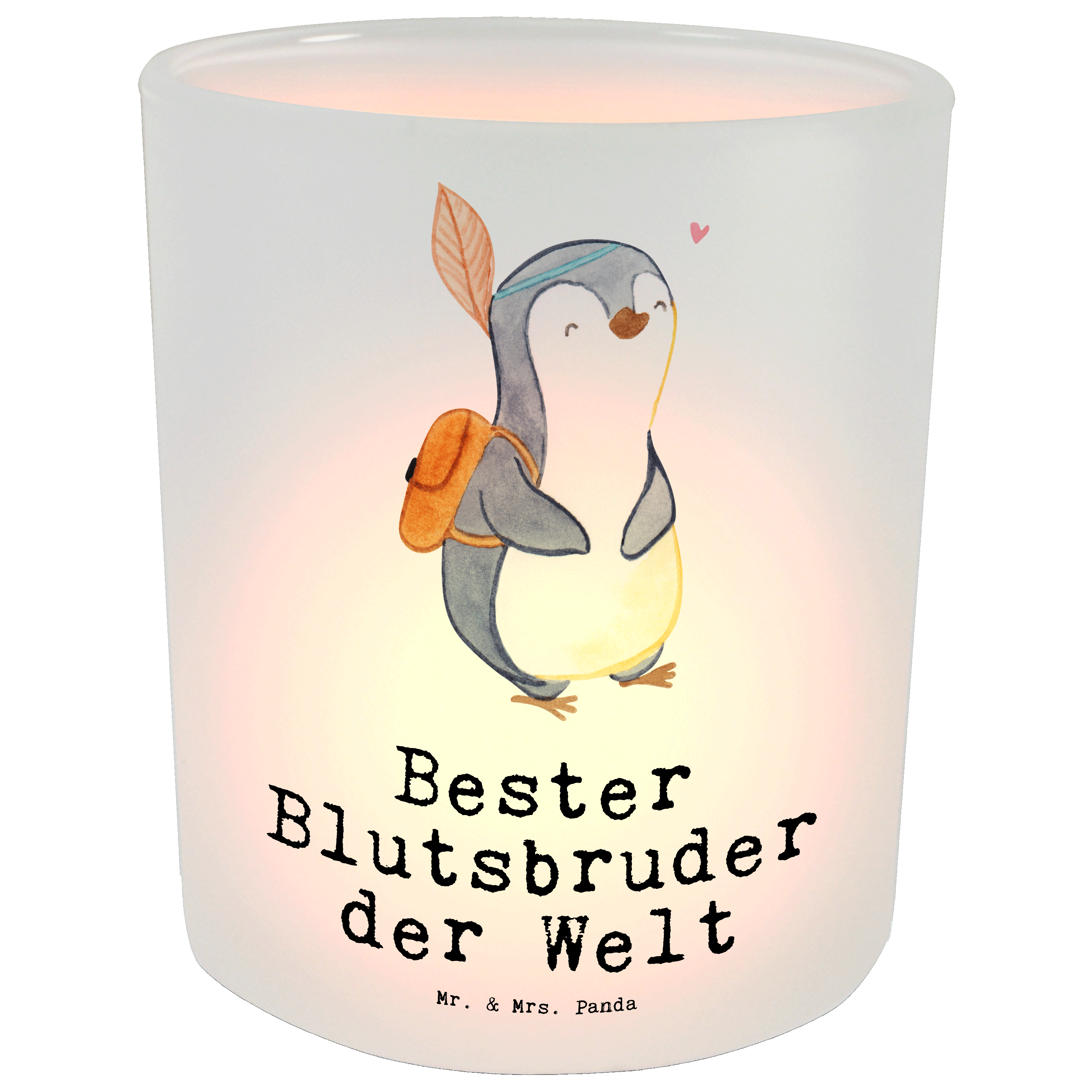 Windlicht Pinguin Bester Blutsbruder der Welt