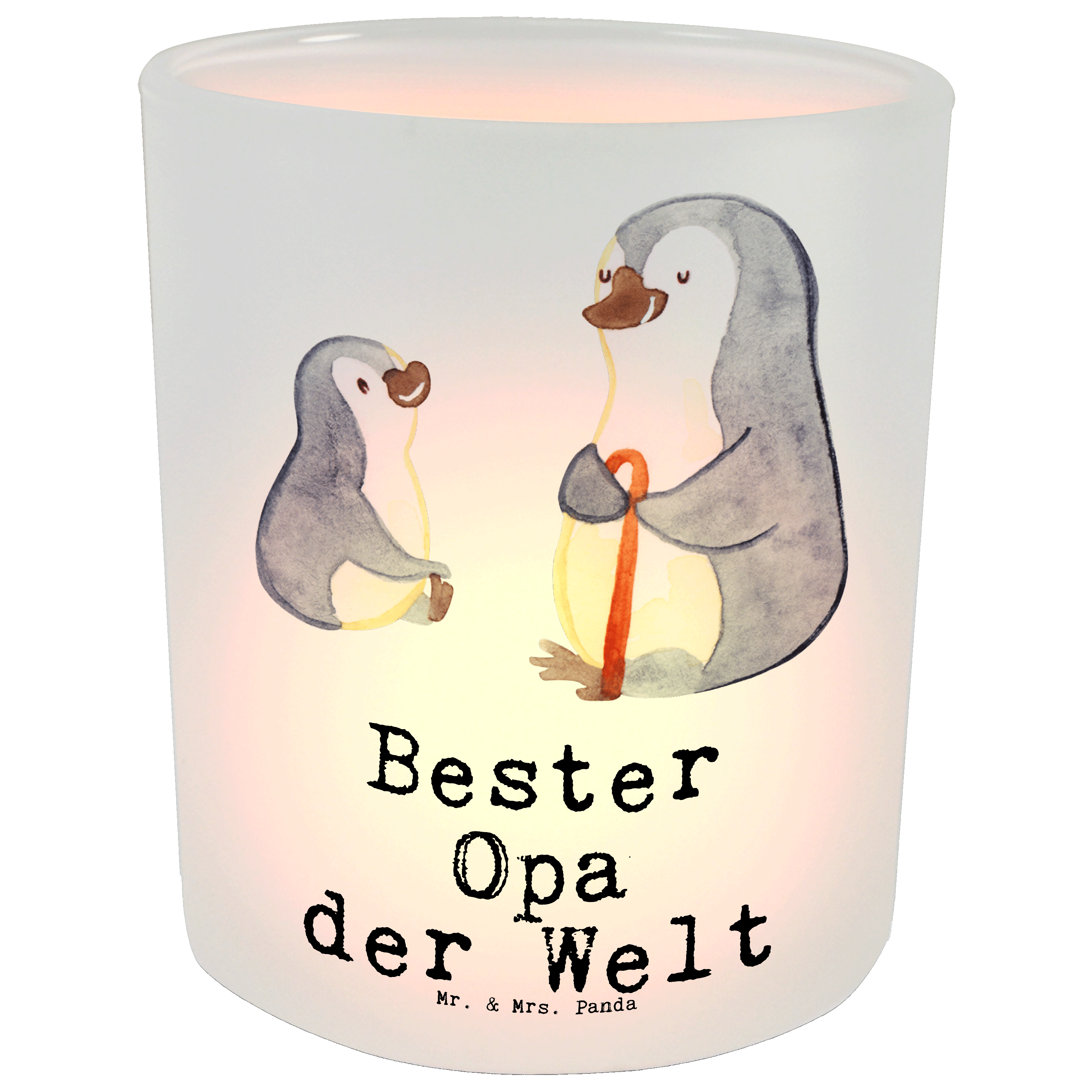 Windlicht Pinguin Bester Opa der Welt