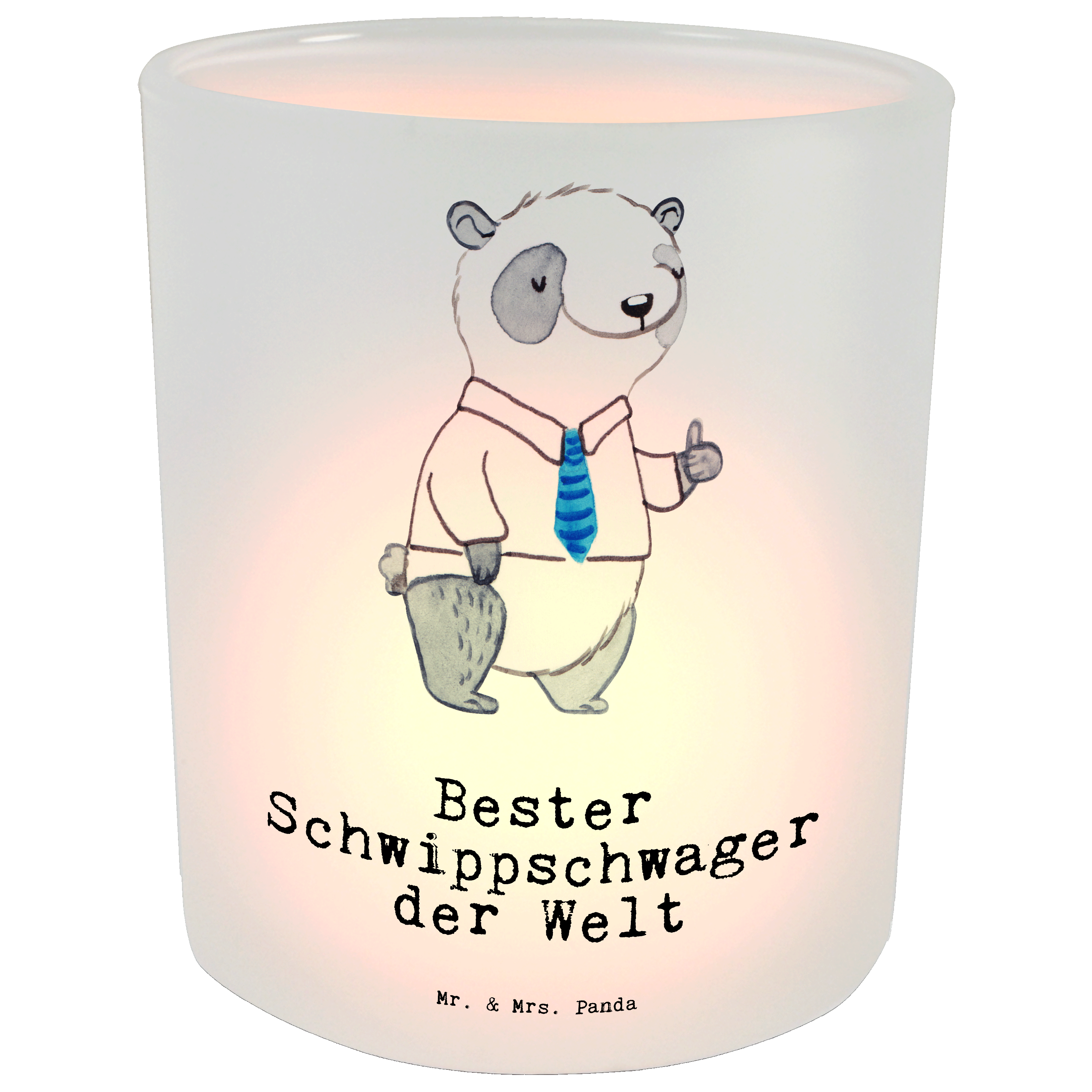 Windlicht Panda Bester Schwippschwager der Welt