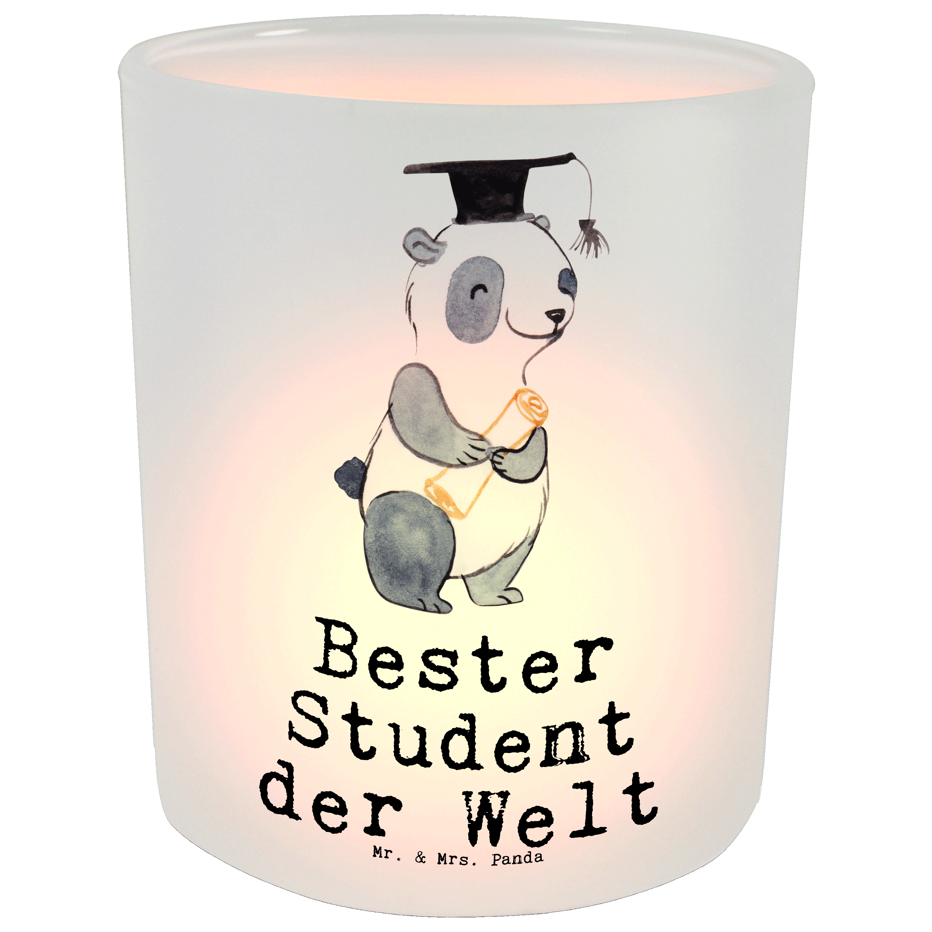 Windlicht Pinguin Bester Student der Welt