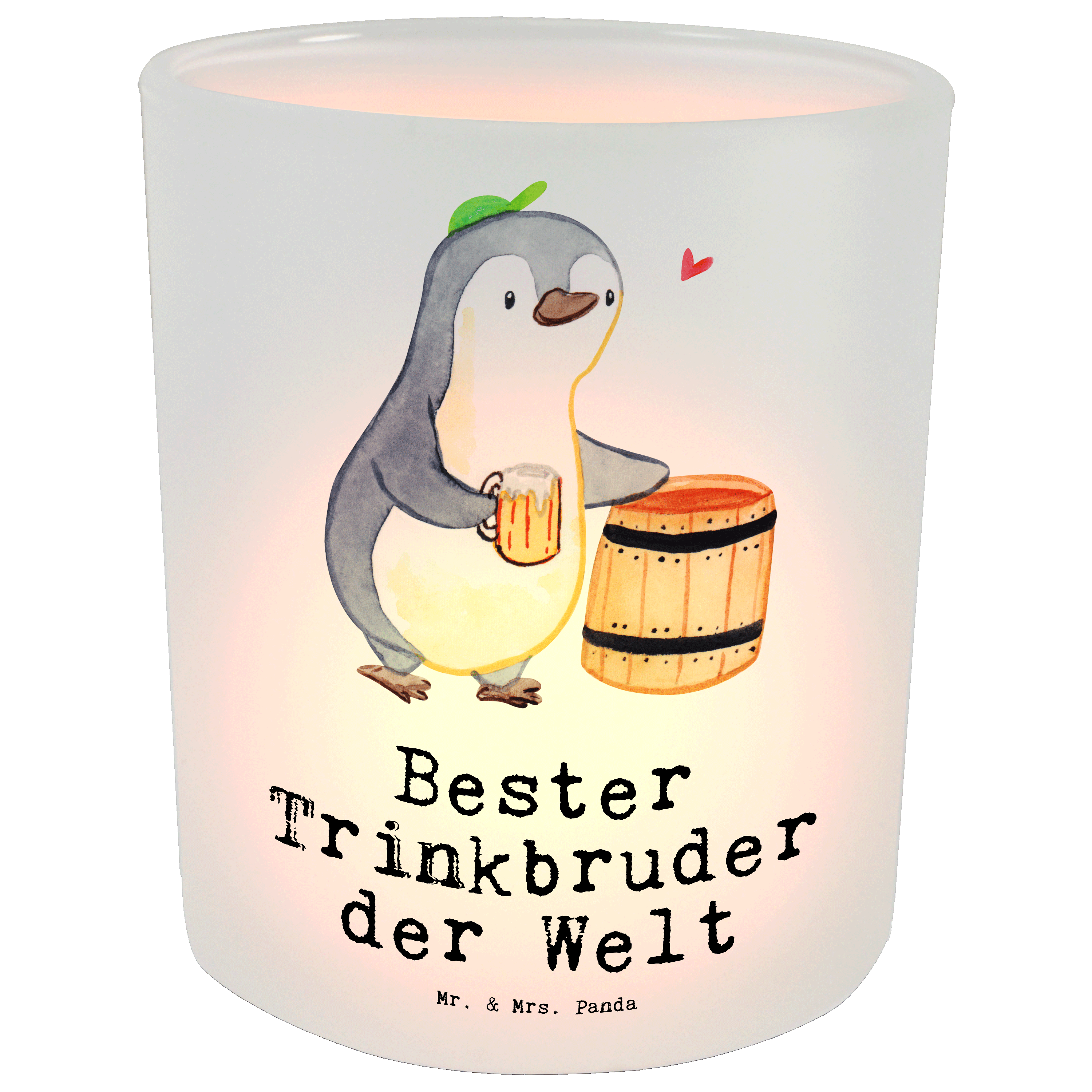 Windlicht Pinguin Bester Trinkbruder der Welt