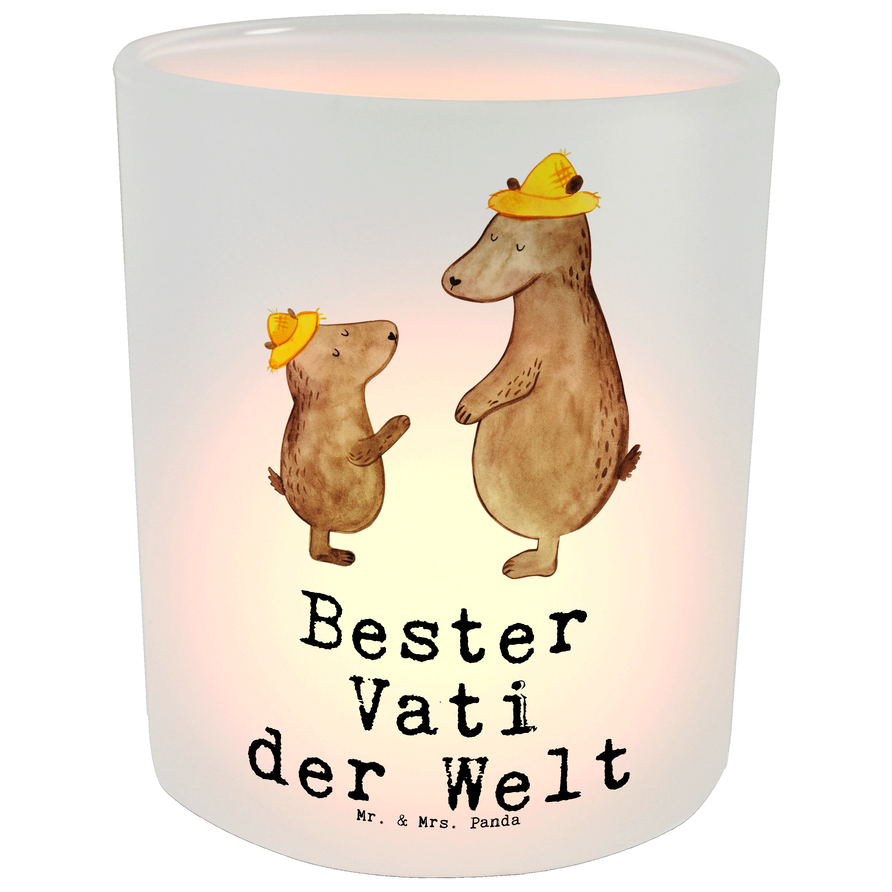 Windlicht Bär Bester Vati der Welt