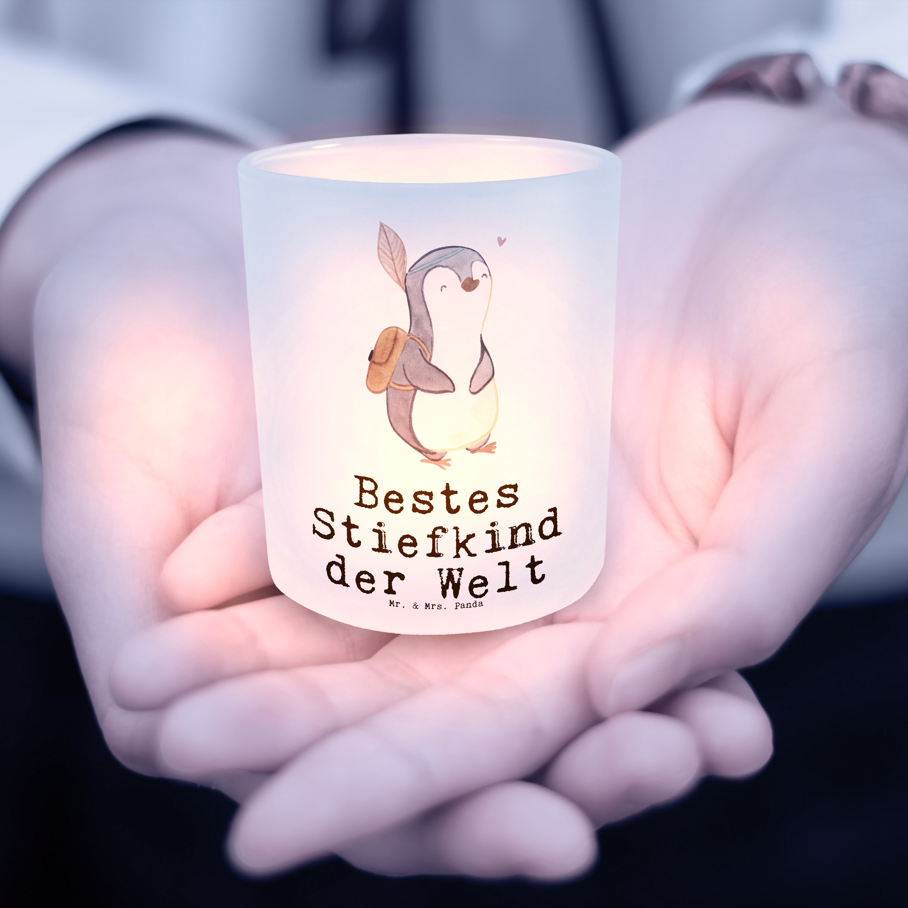 Windlicht Pinguin Bestes Stiefkind der Welt