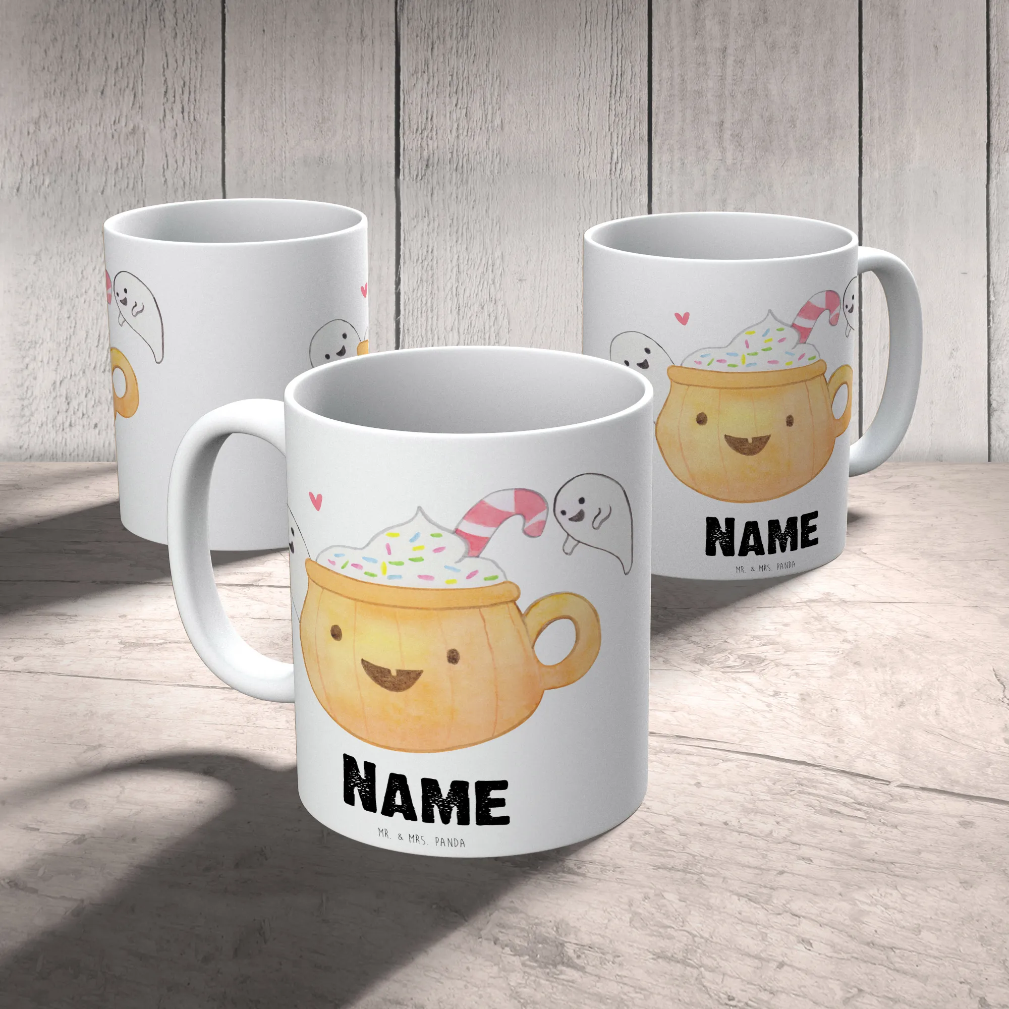 Personalisierte Tasse Kaffee Gespenst