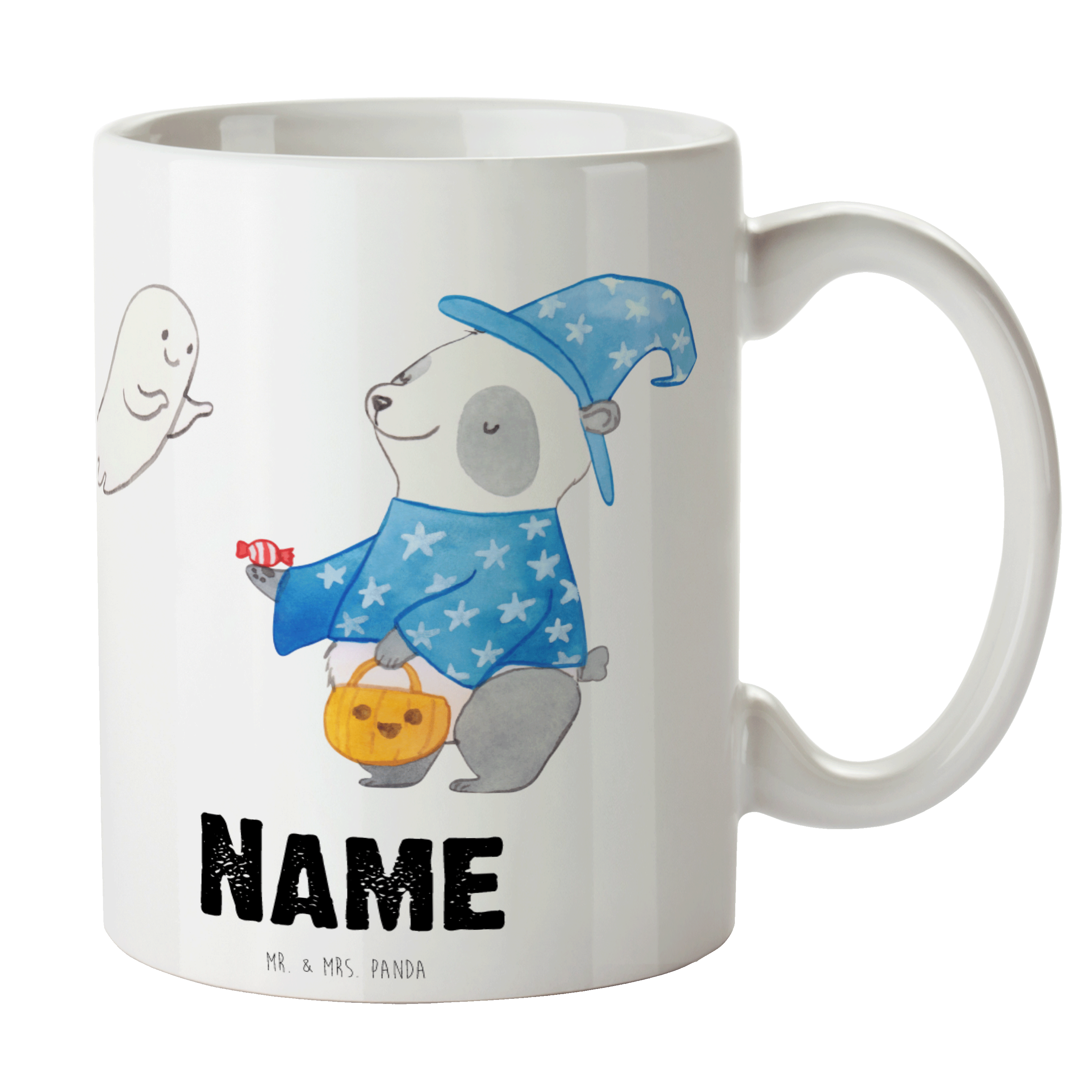 Personalisierte Tasse Panda Zauberer