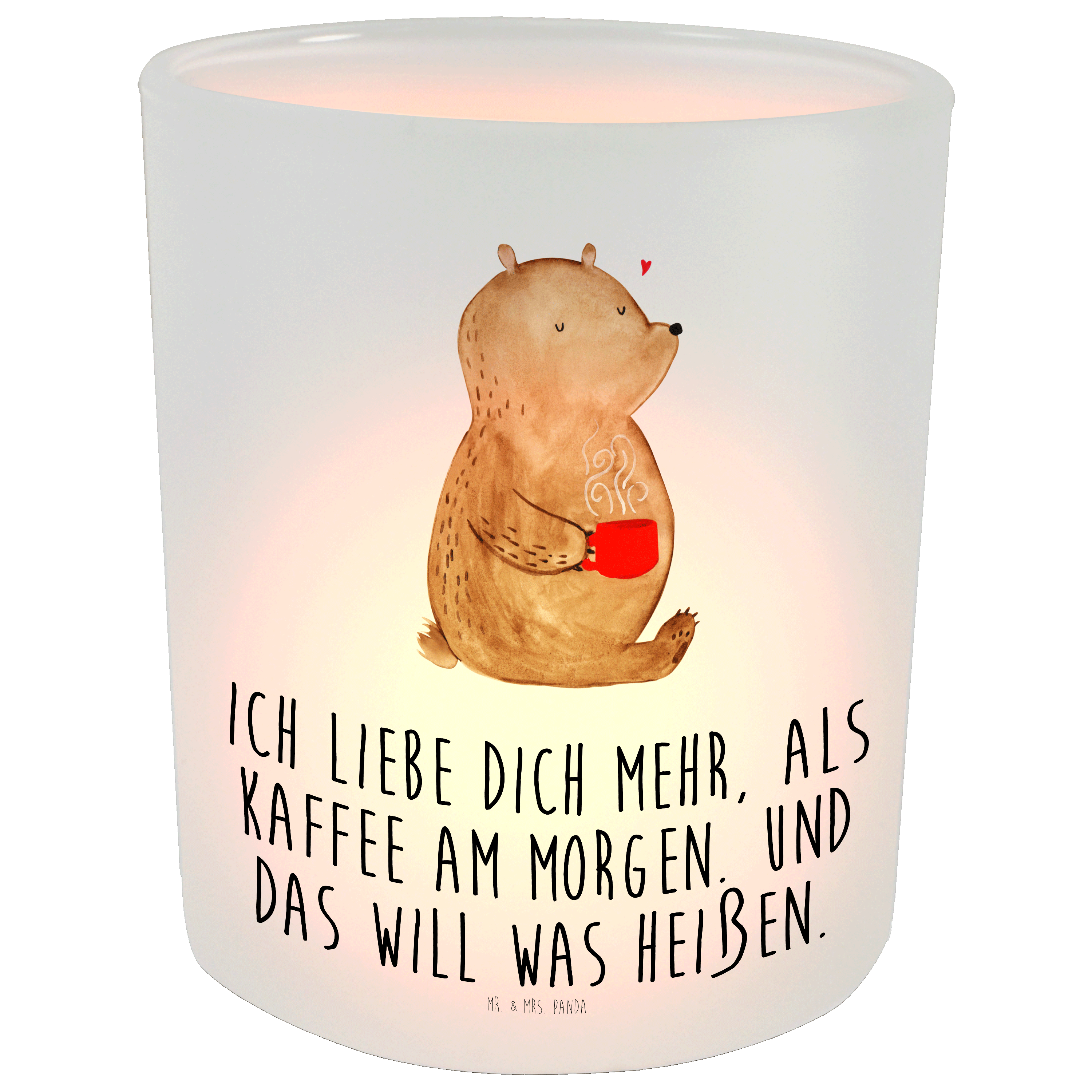 Windlicht Bär Morgenkaffee