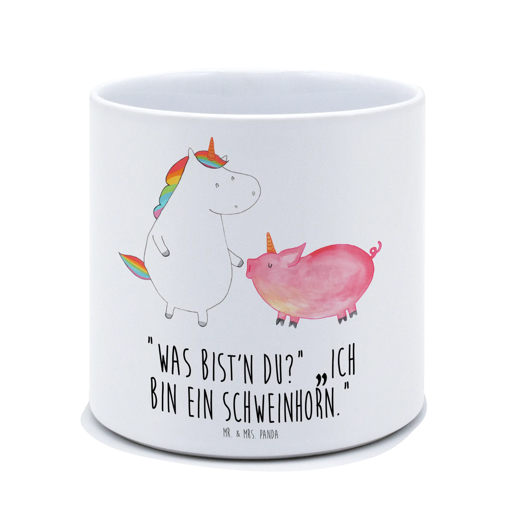 XL Blumentopf Einhorn Schwein