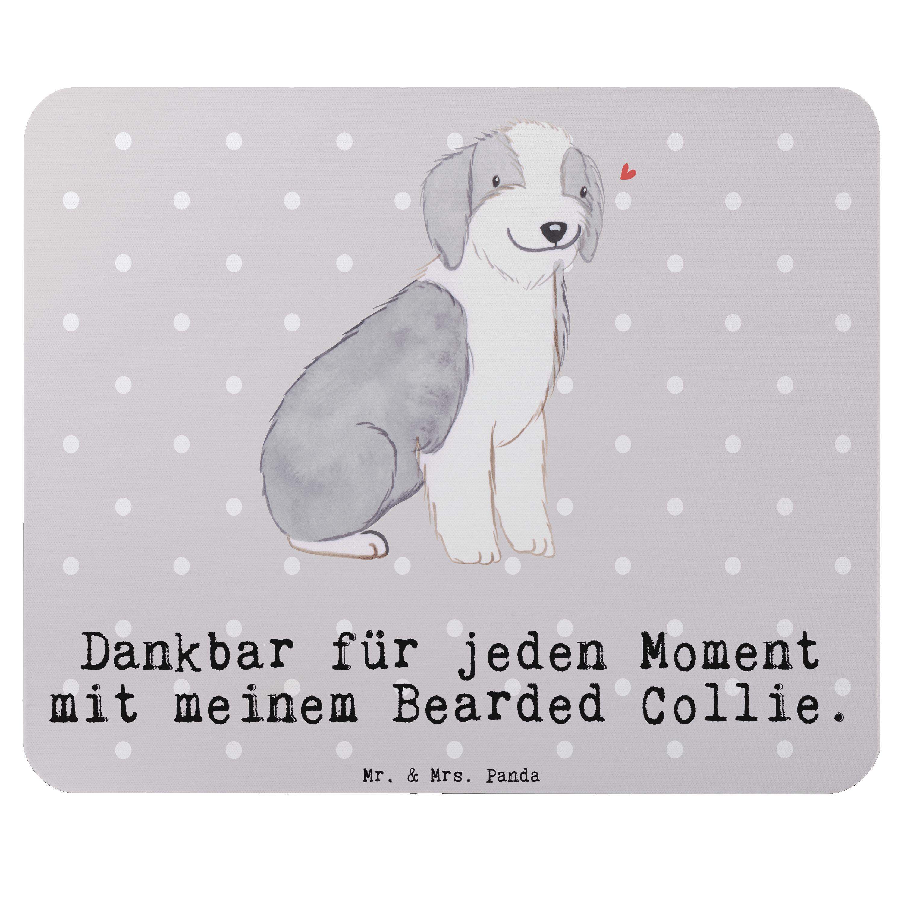 Mauspad Bearded Collie Moment