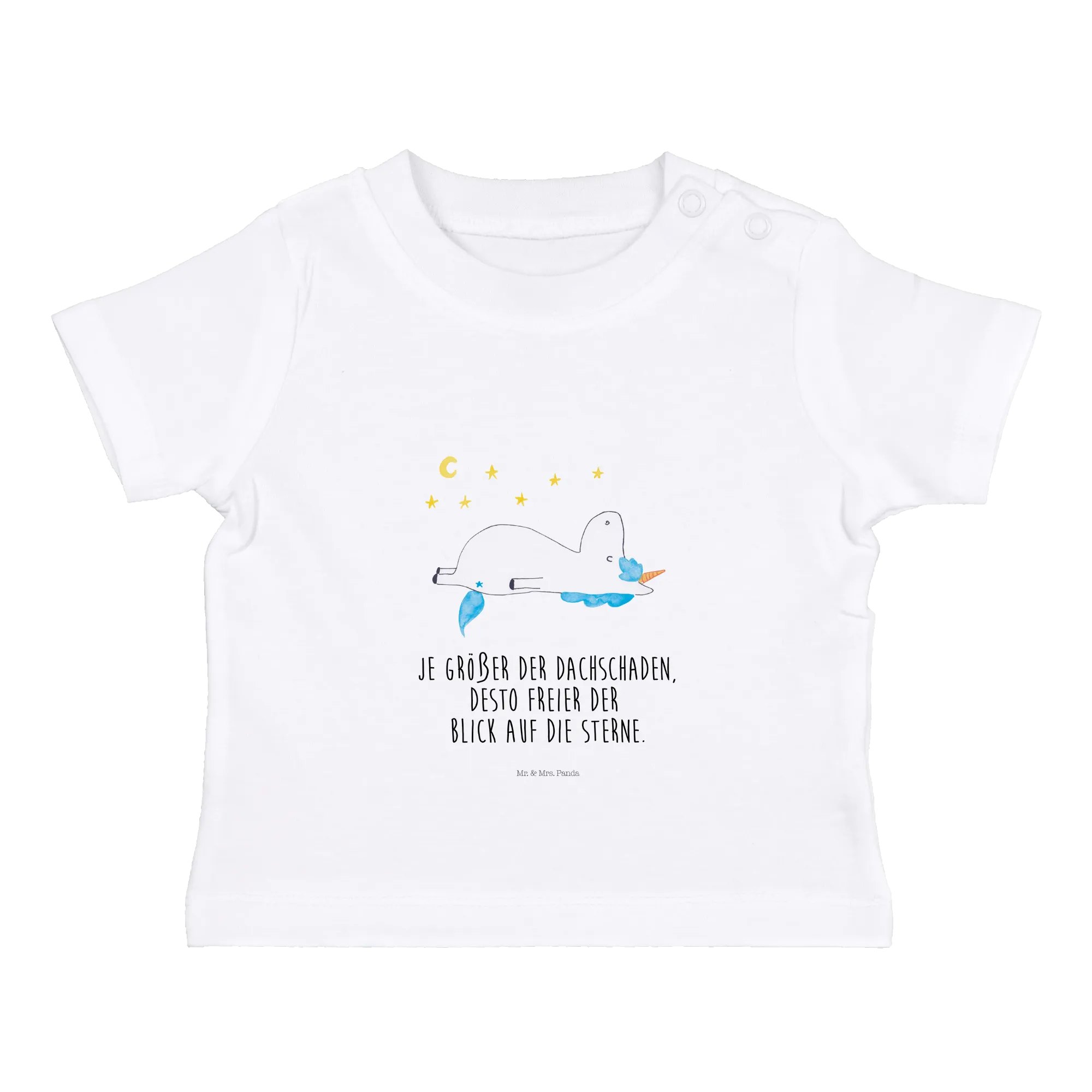 Organic Baby Shirt Einhorn Sternenhimmel