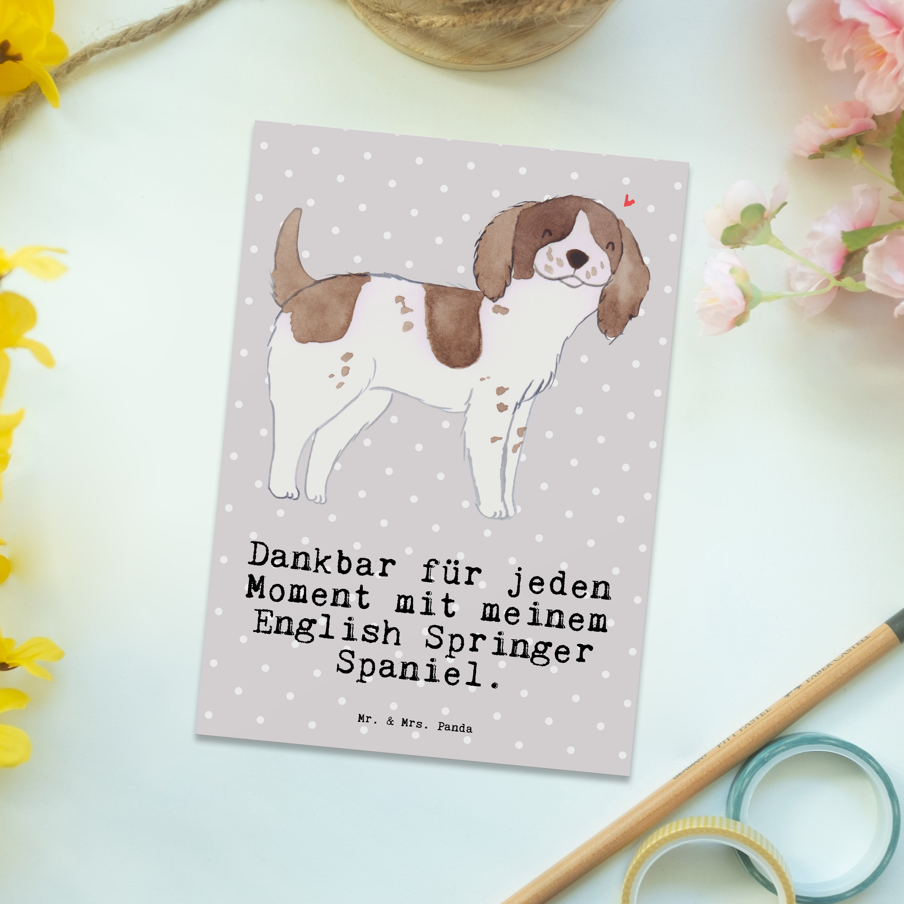 Postkarte English Springer Spaniel Moment