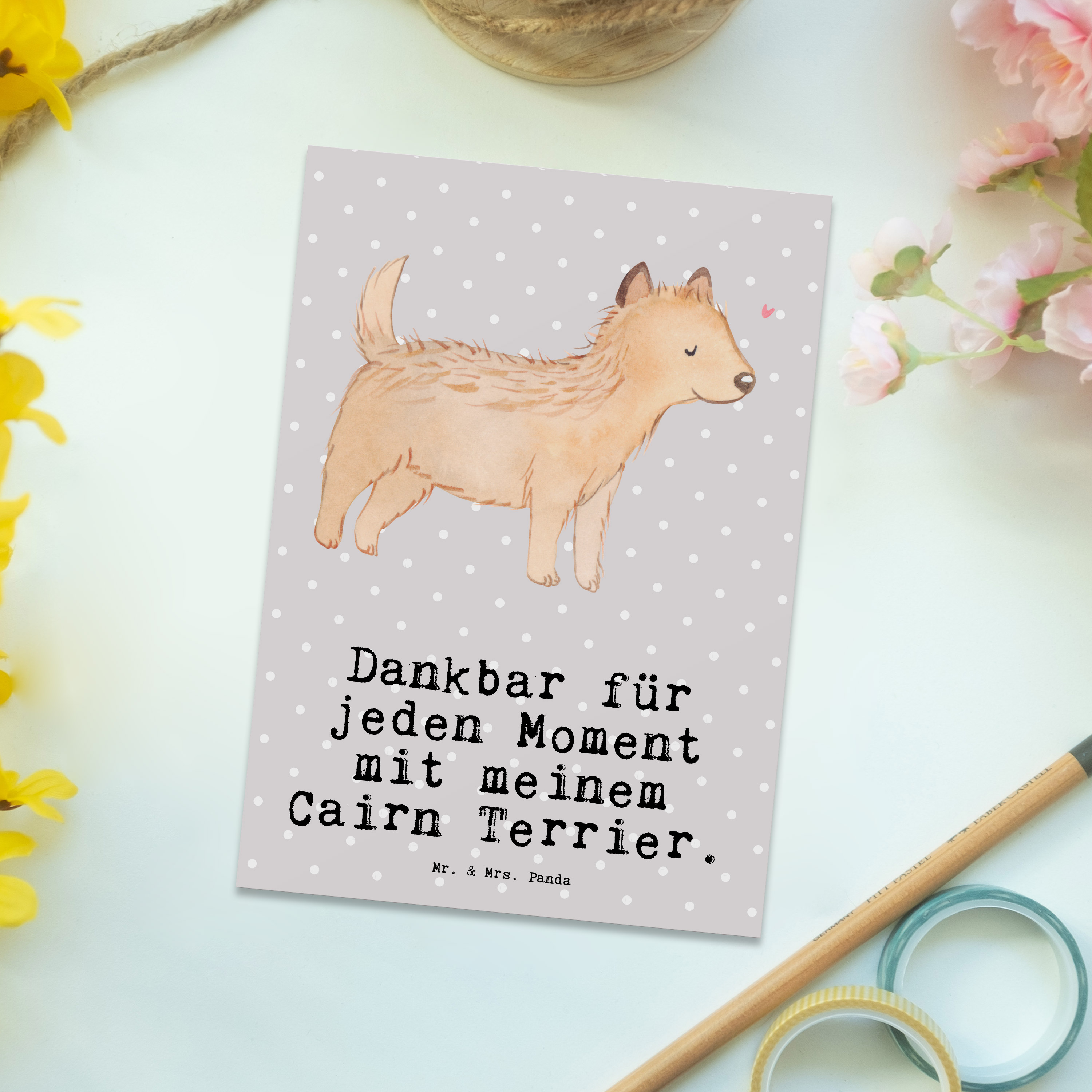 Postkarte Cairn Terrier Moment