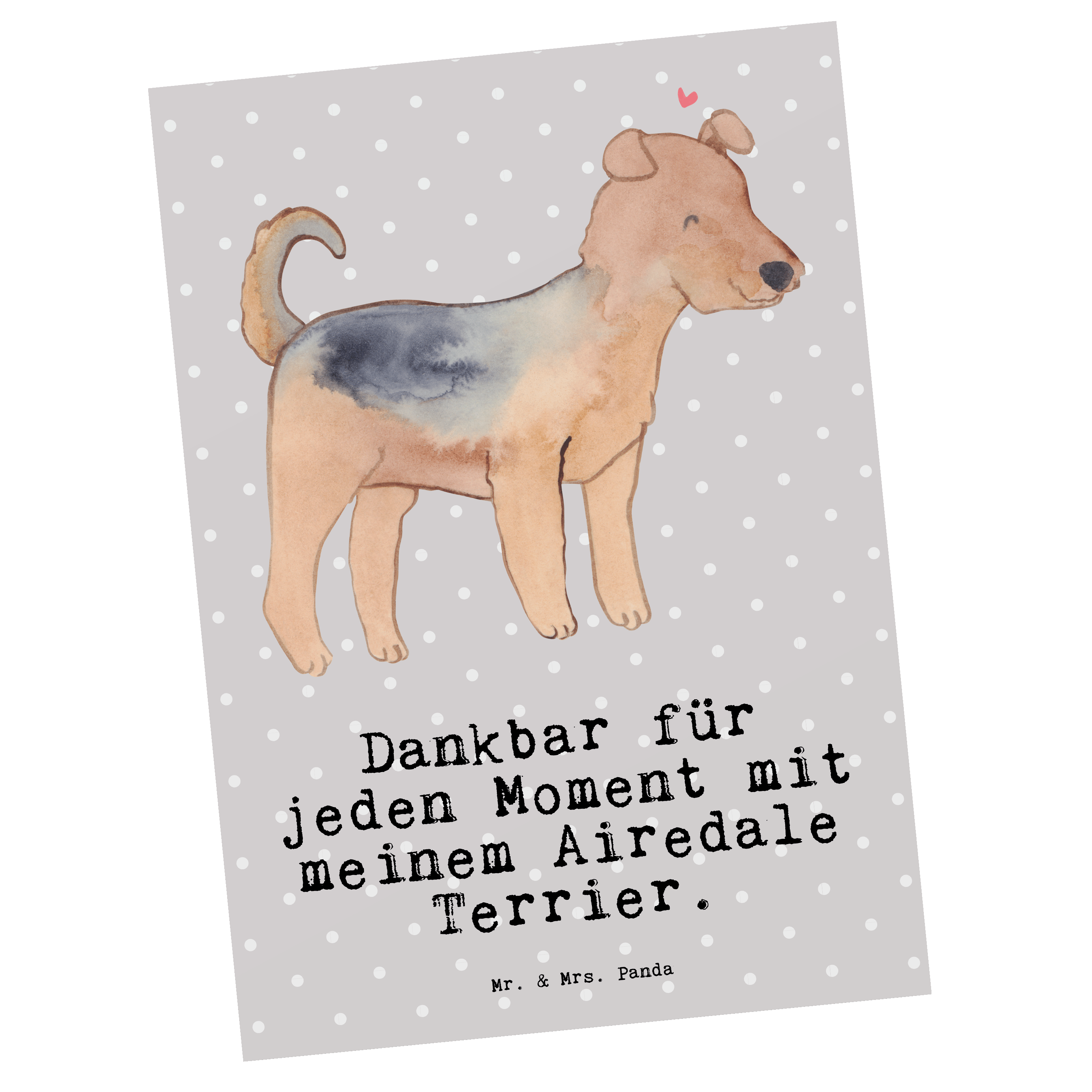 Postkarte Airedale Terrier Moment