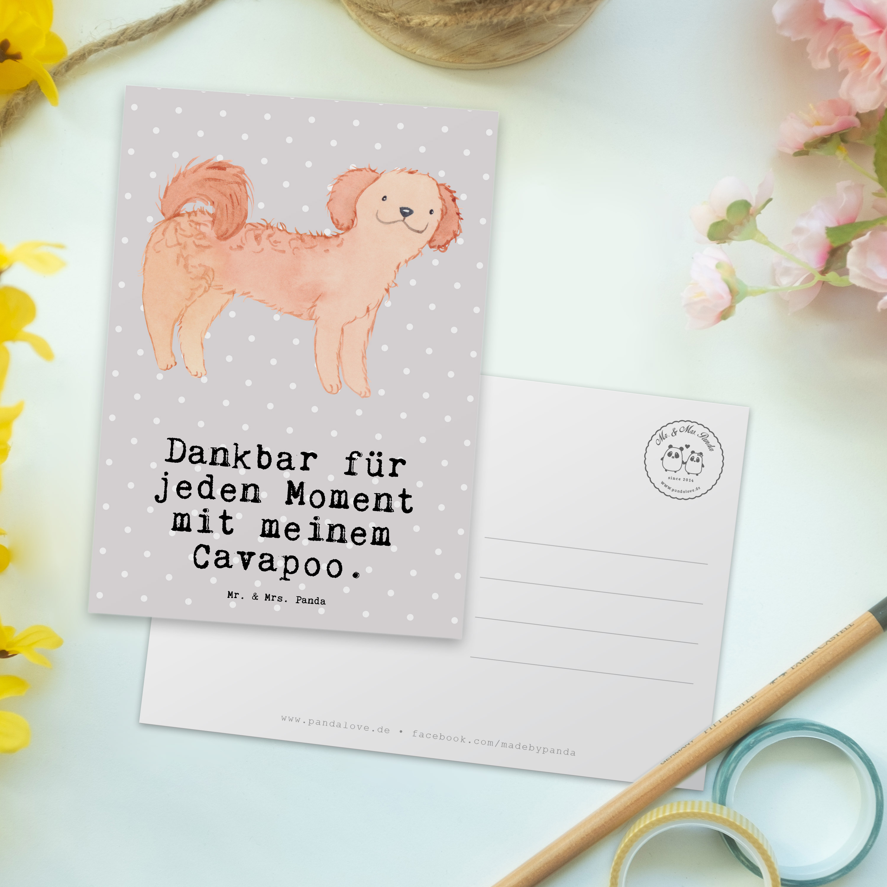 Postkarte Cavapoo Moment