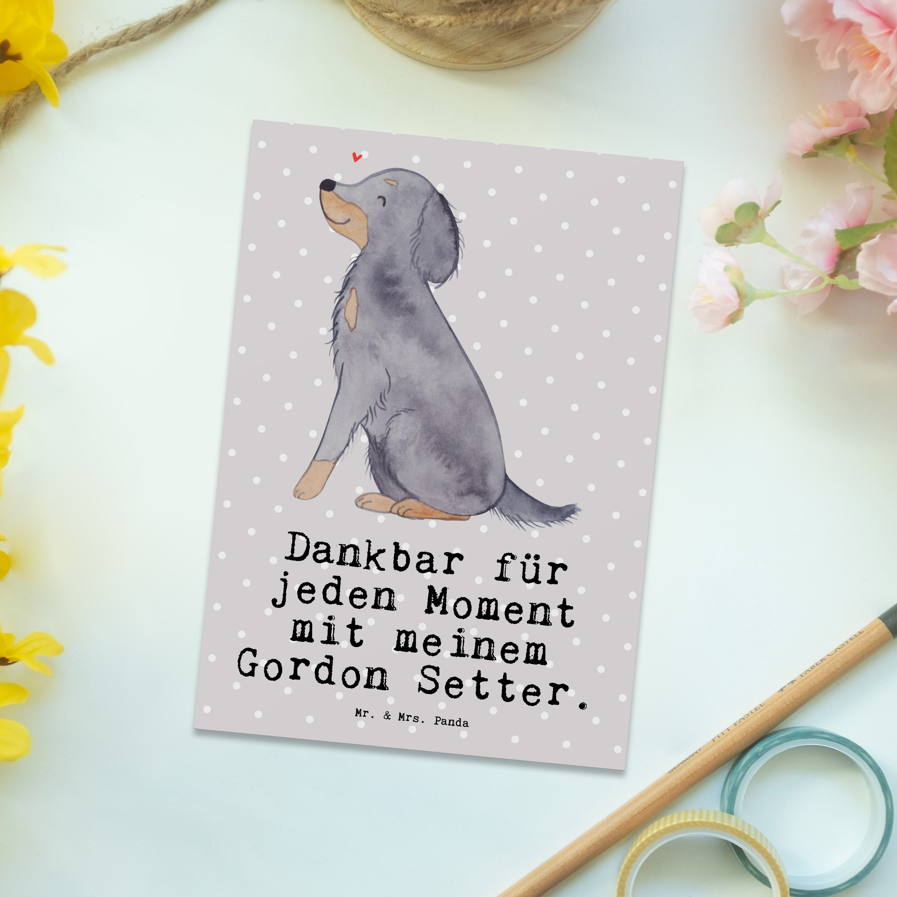 Postkarte Gordon Setter Moment