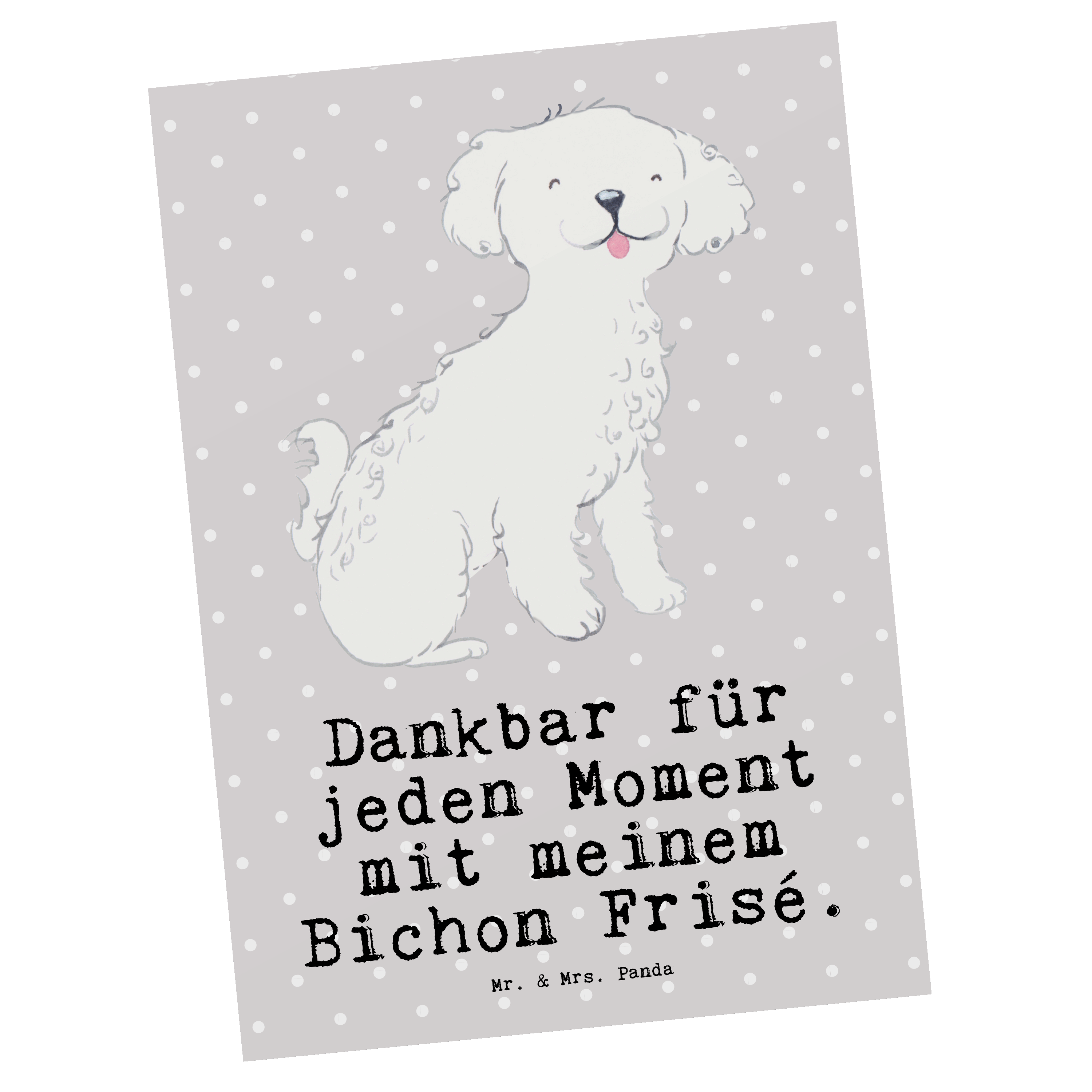 Postkarte Bichon Frisé Moment