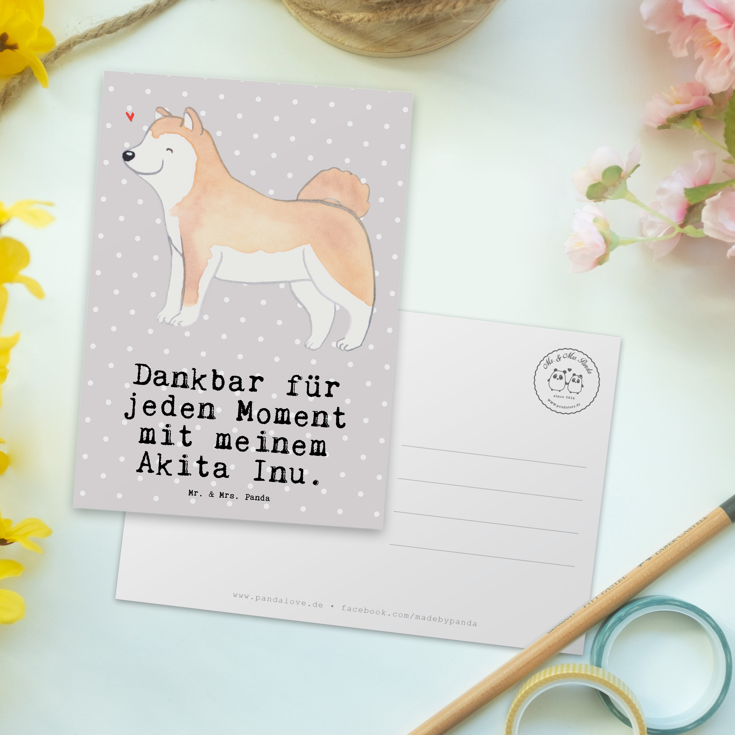 Postkarte Akita Inu Moment