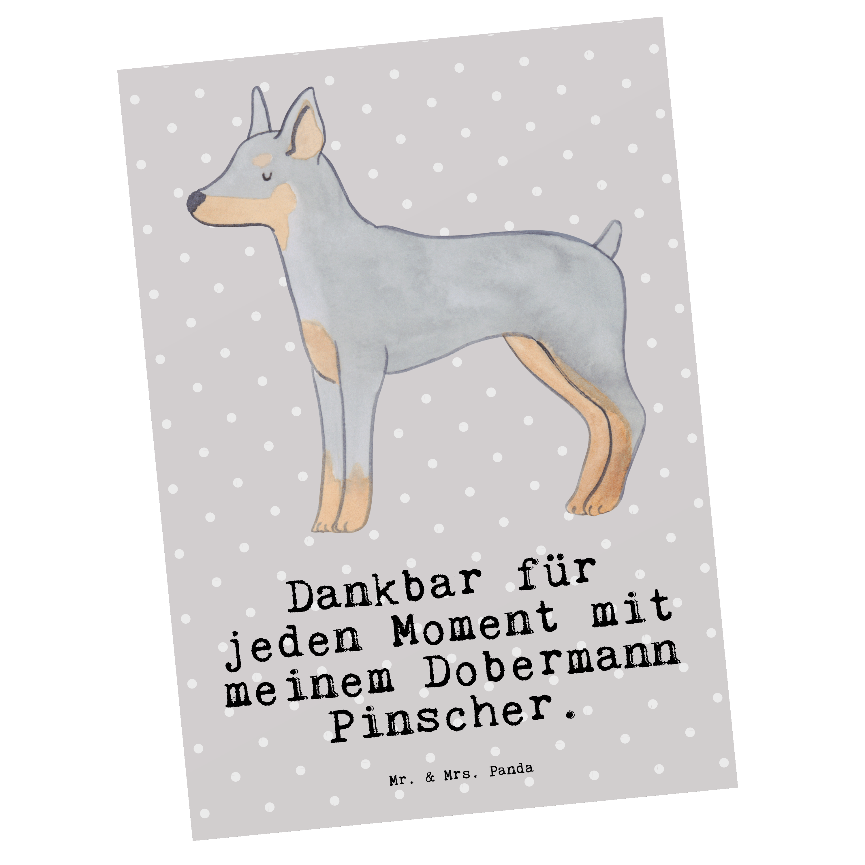 Postkarte Dobermann Pinscher Moment