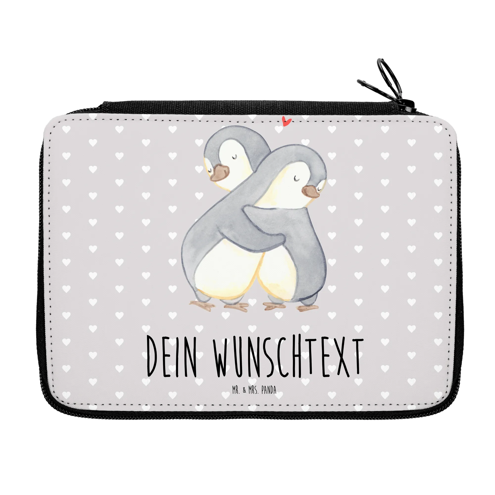 Personalisierte Federmappe Pinguine Kuscheln