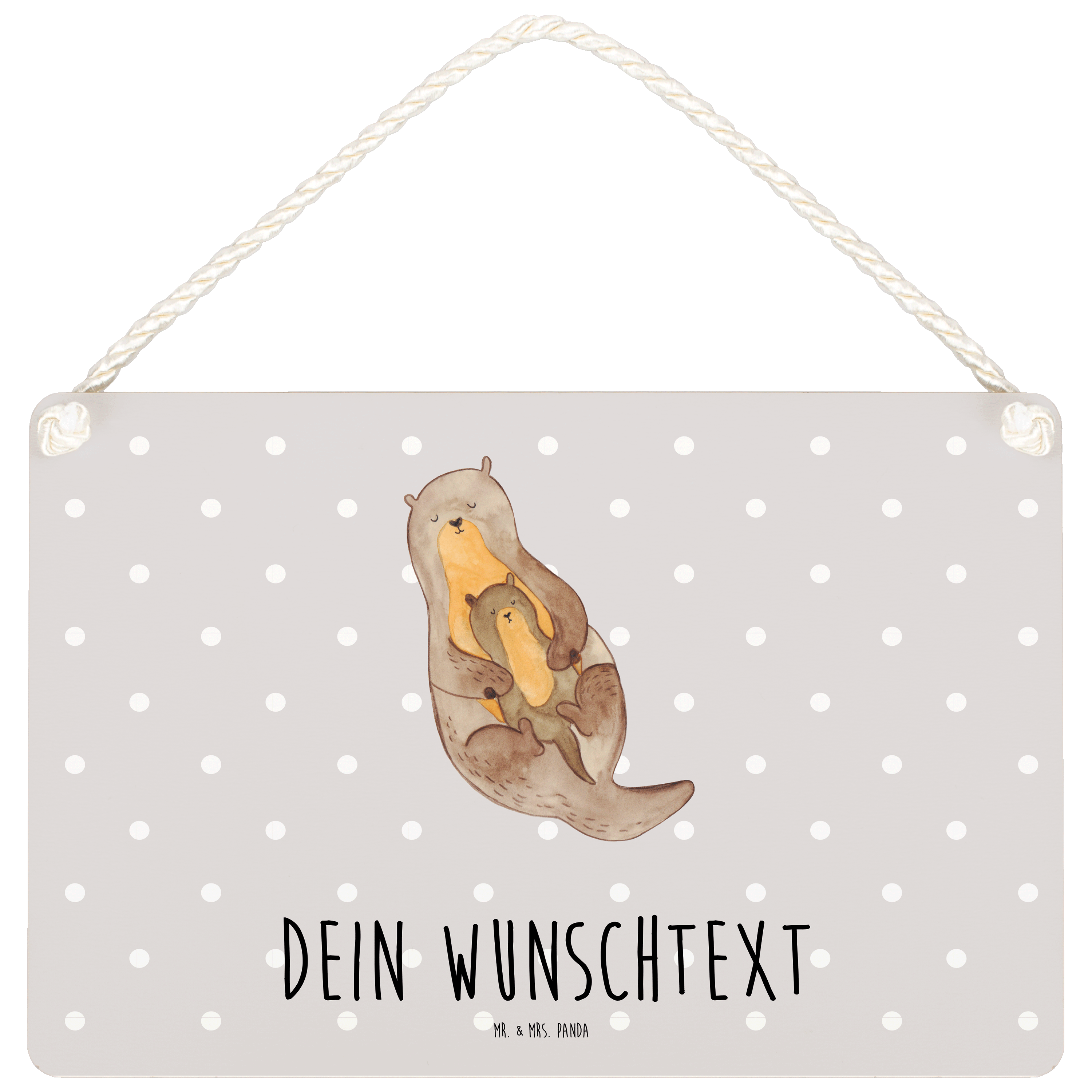 Personalisiertes Deko Schild Otter Kind