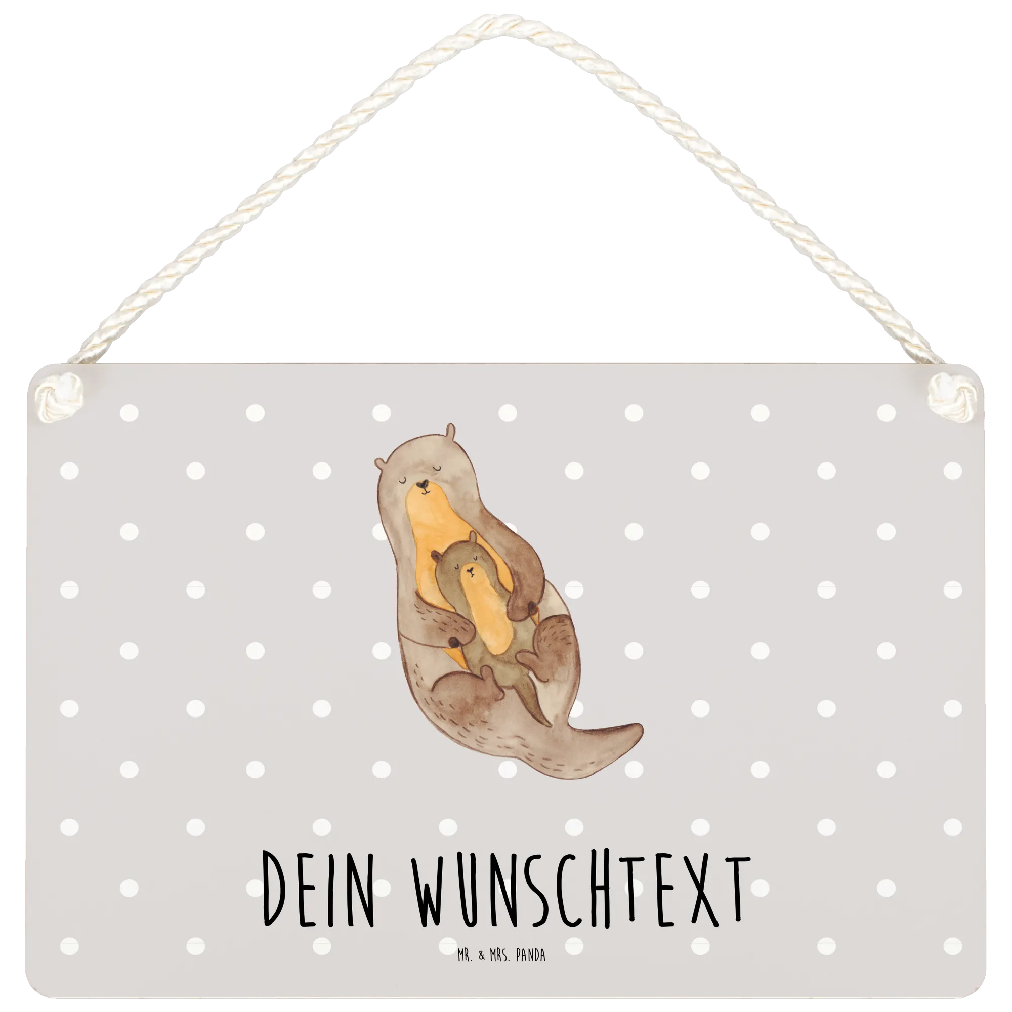 Personalisiertes Deko Schild Otter Kind