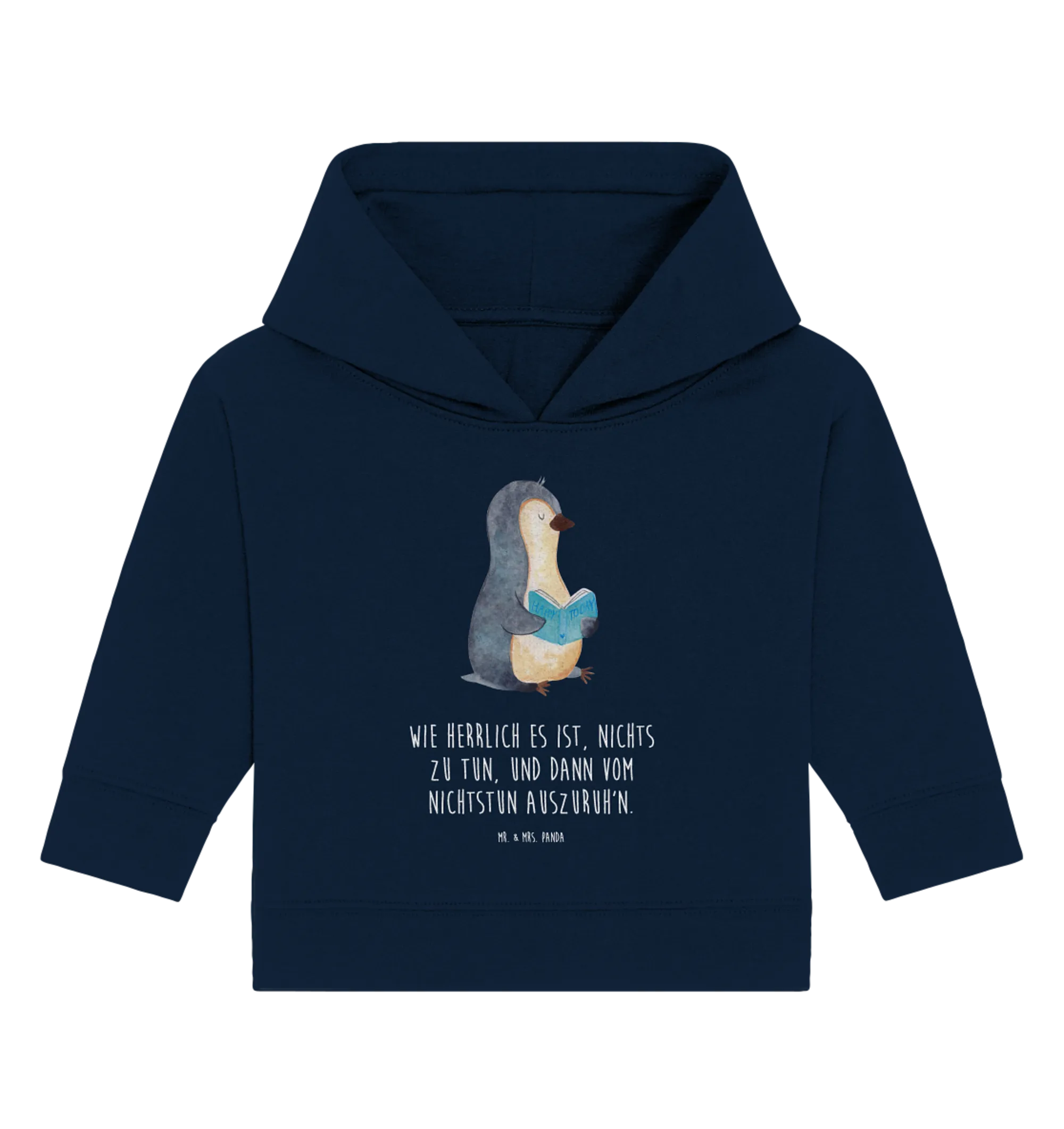 Organic Baby Hoodie Pinguin Buch