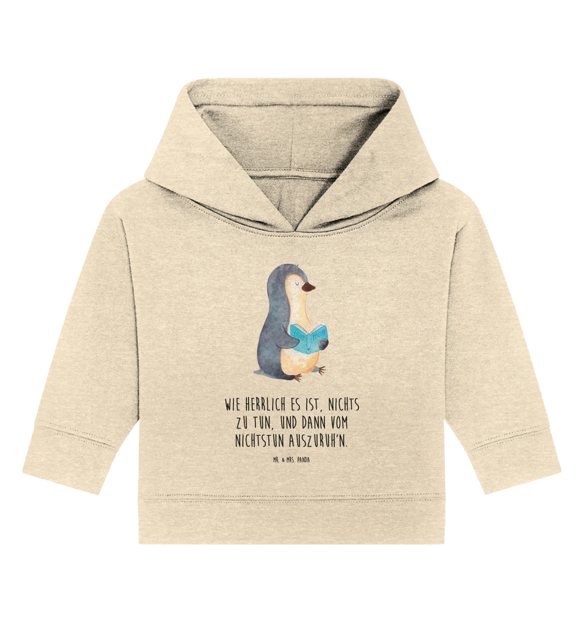 Organic Baby Hoodie Pinguin Buch