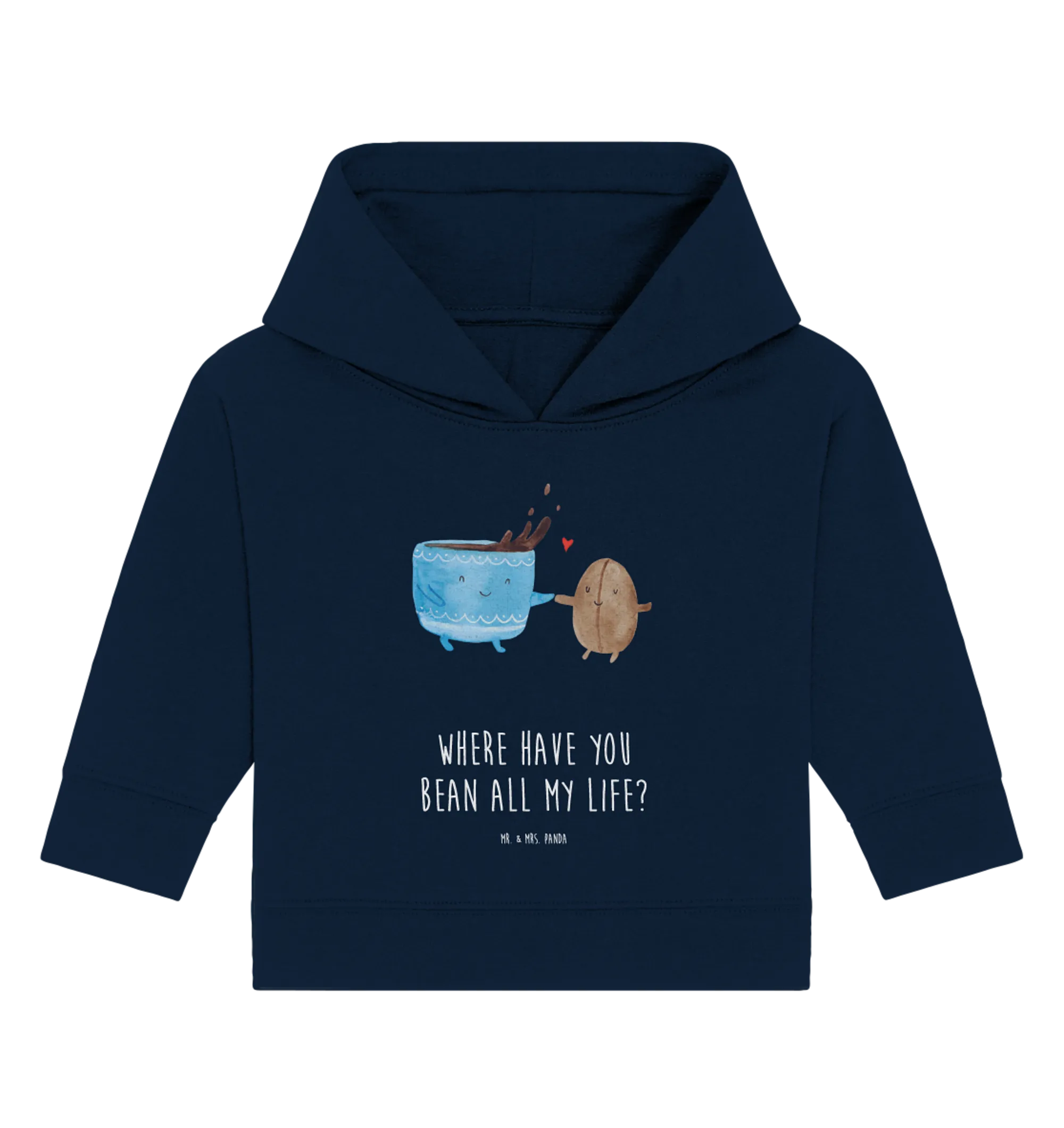 Organic Baby Hoodie Kaffee Bohne