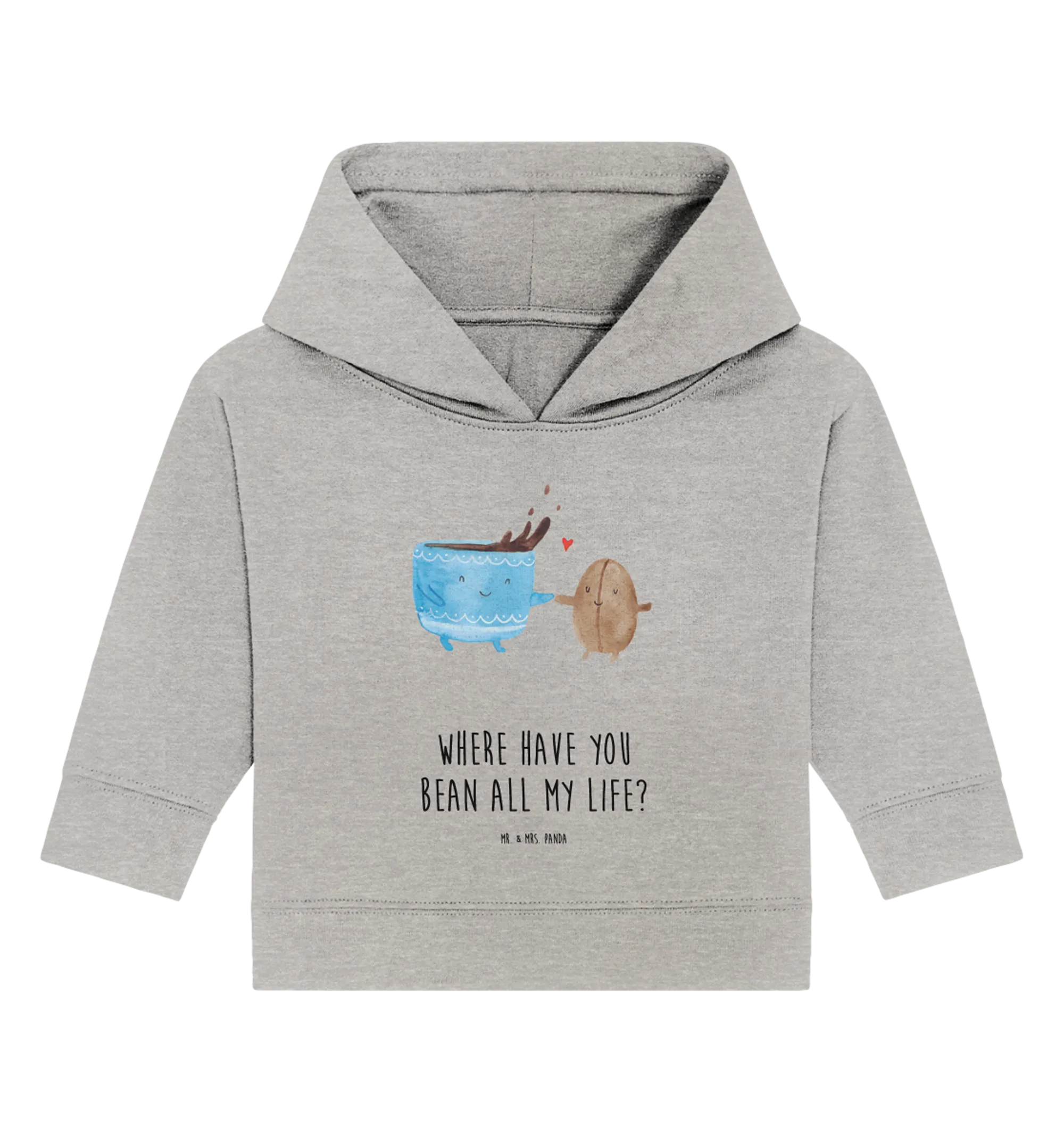 Organic Baby Hoodie Kaffee Bohne