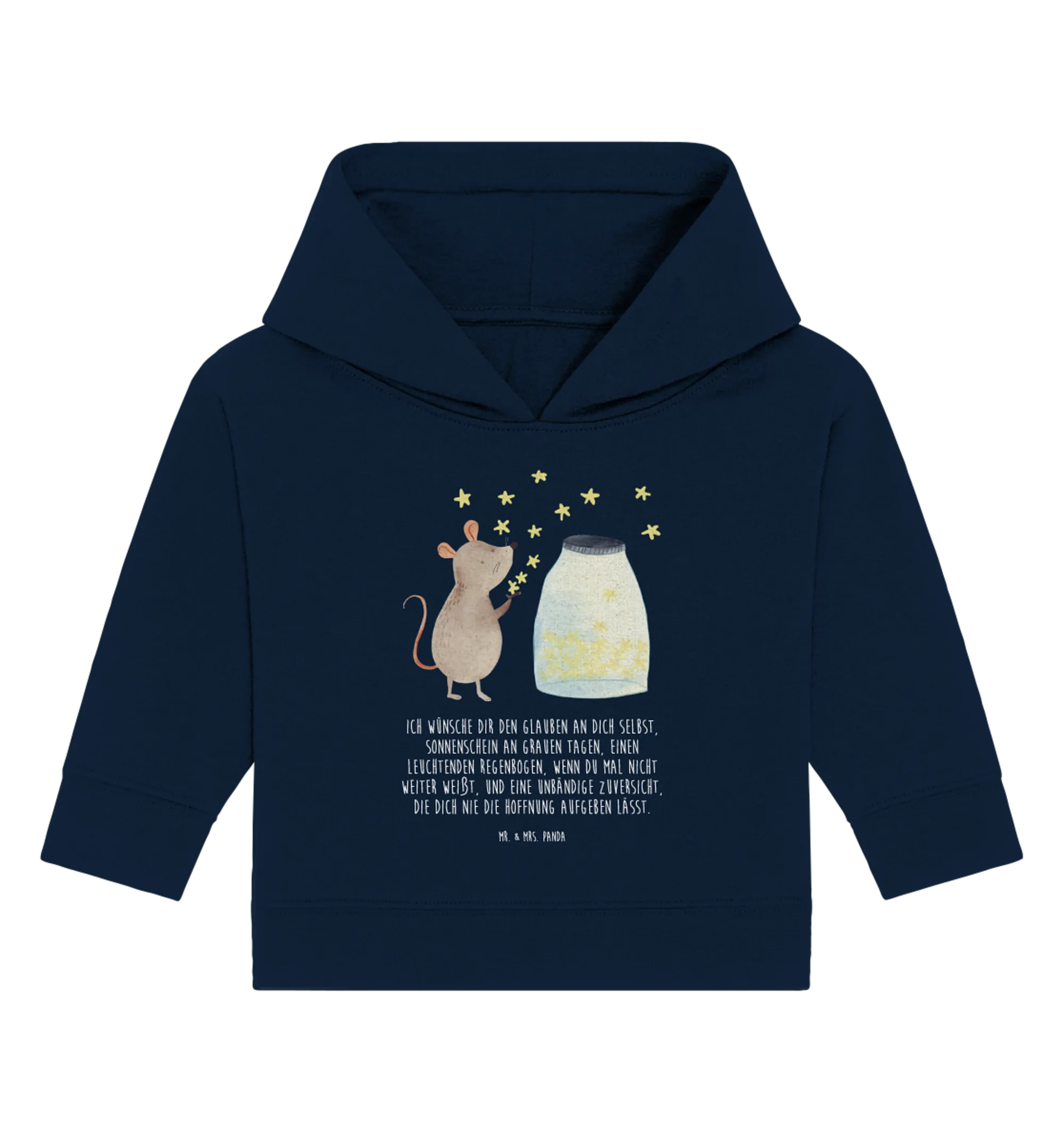 Organic Baby Hoodie Maus Sterne