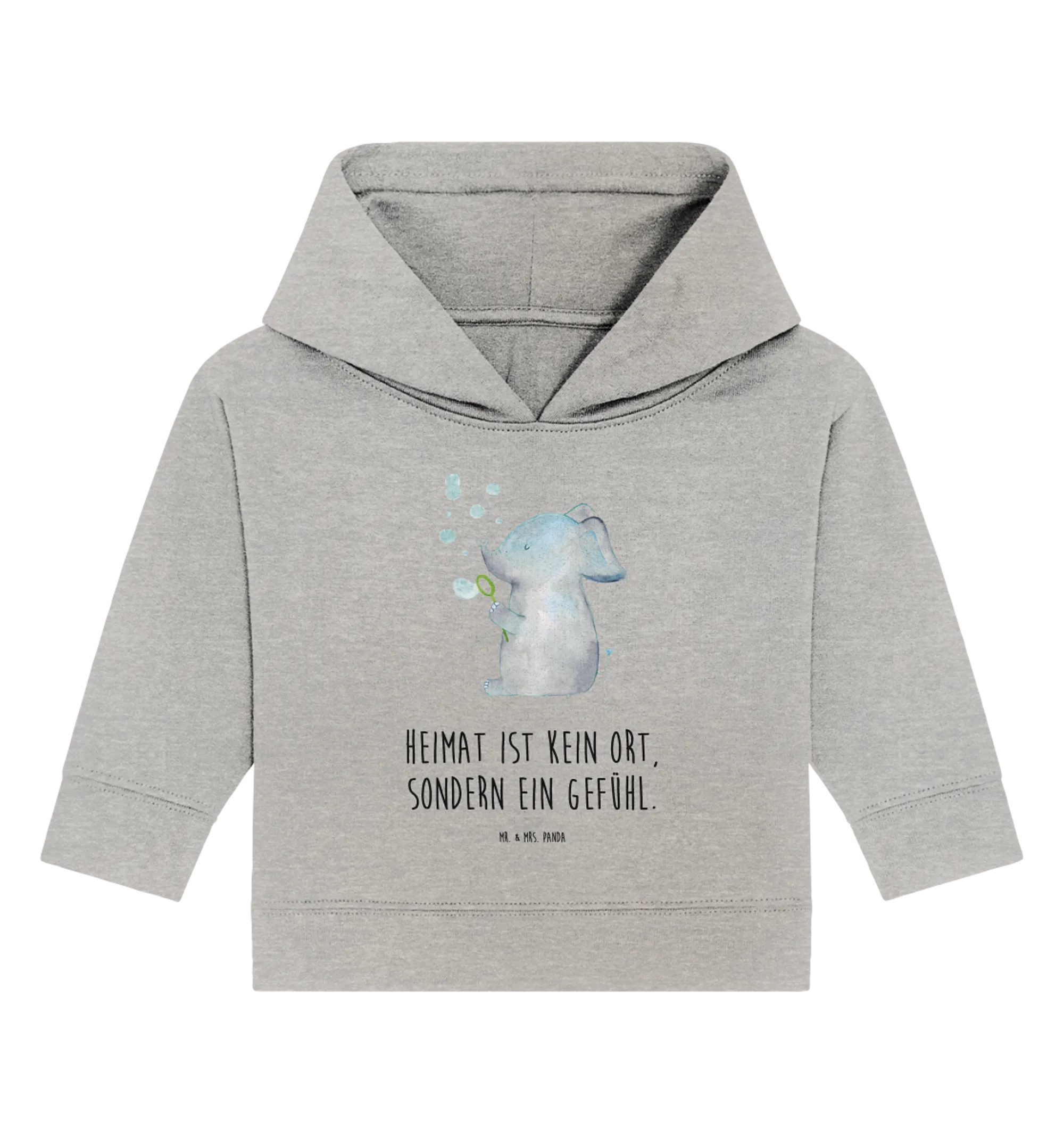 Organic Baby Hoodie Elefant Seifenblasen