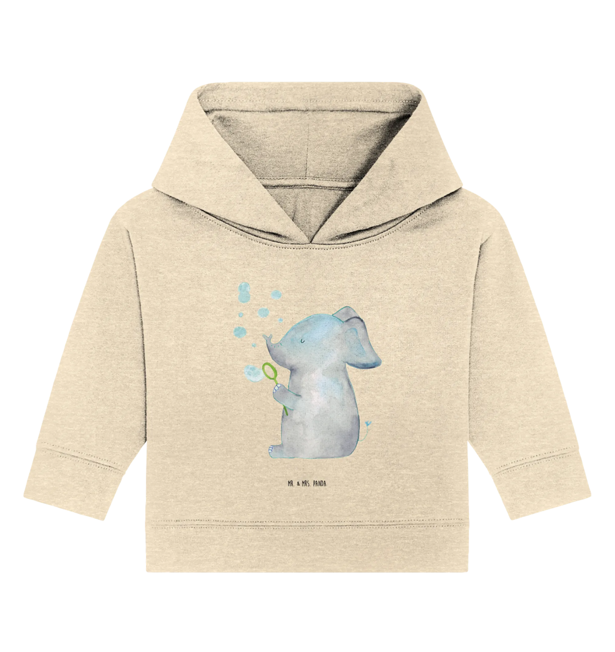 Organic Baby Hoodie Elefant Seifenblasen