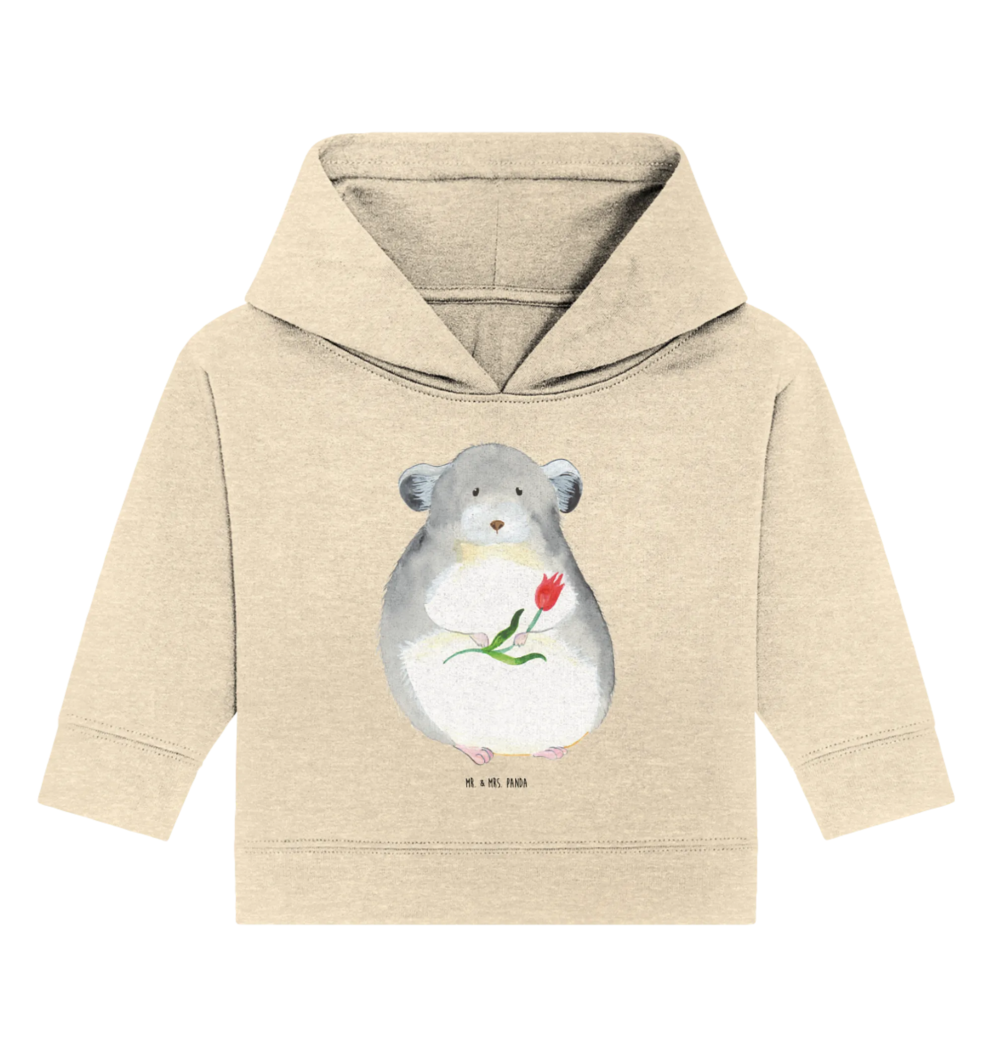 Organic Baby Hoodie Chinchilla Blume